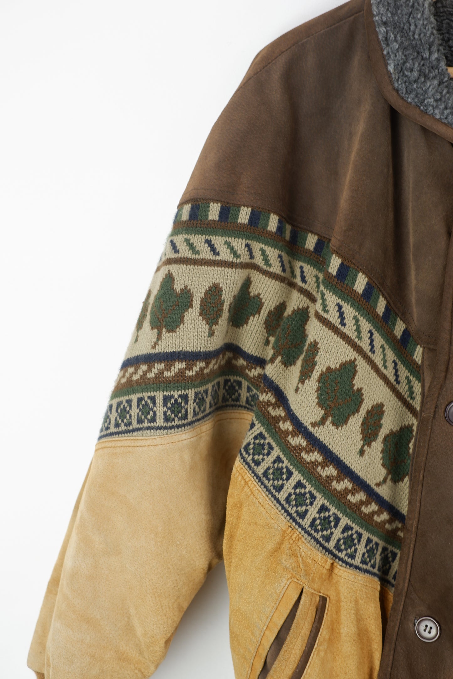 Vtg Aztec / Nature Suede / Leather Jacket