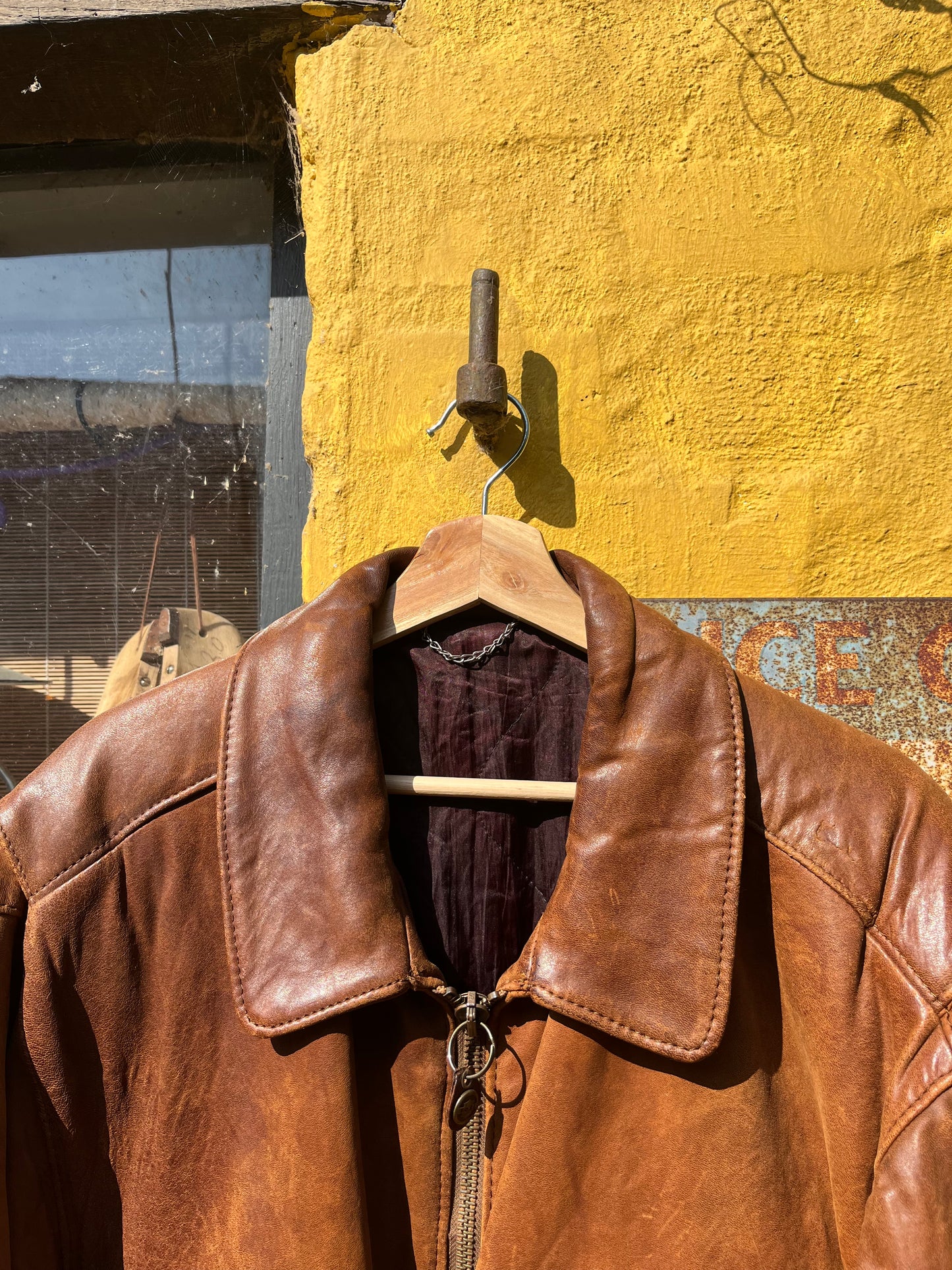 HUGO BOSS cognac brown tone bomber ca. 1980´s