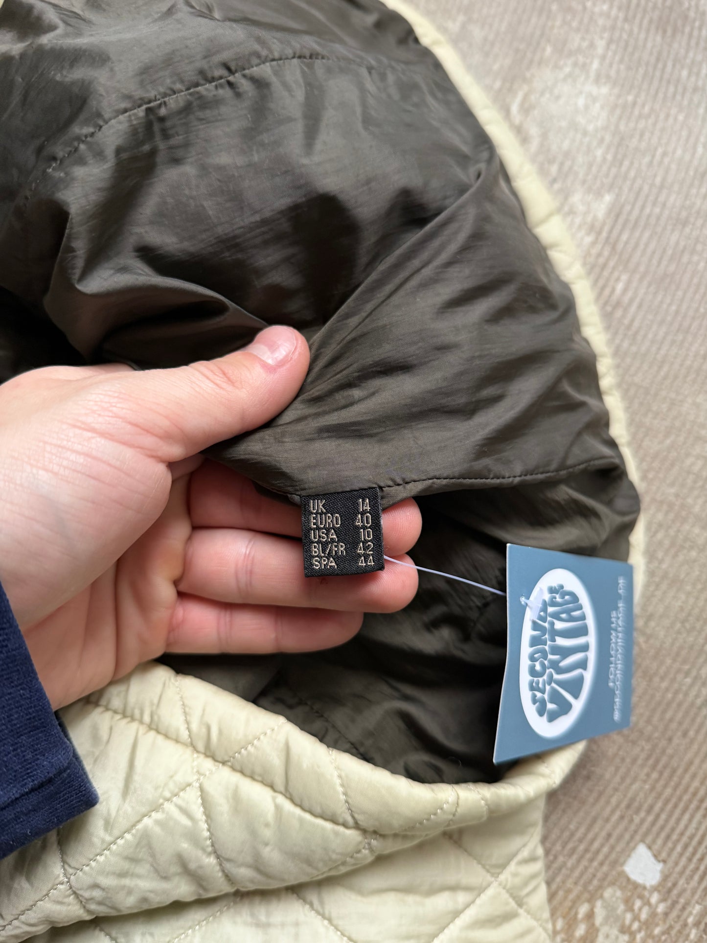 Barbour Steppjacke Beige