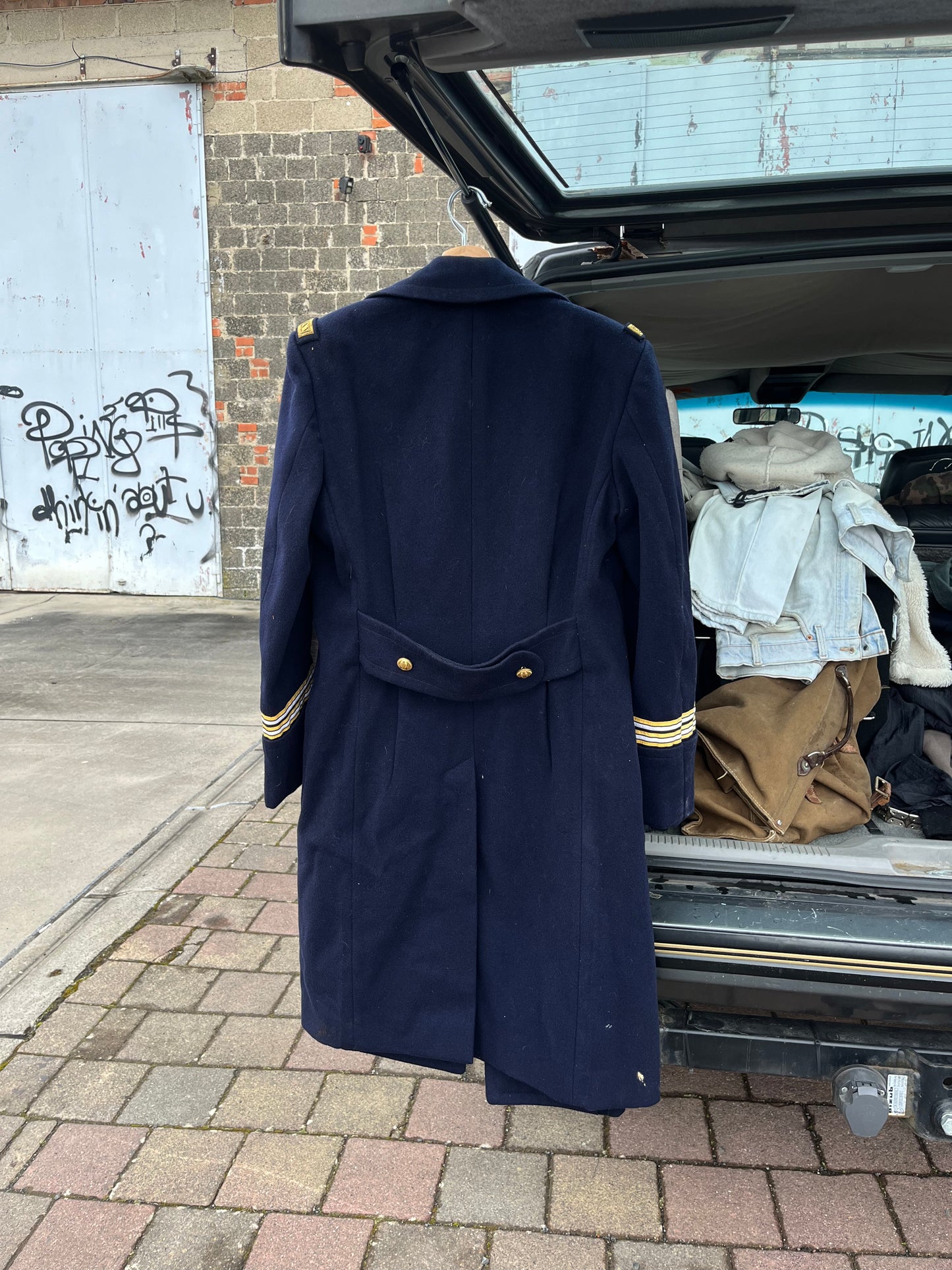 Vintage French Marine Wool Coat