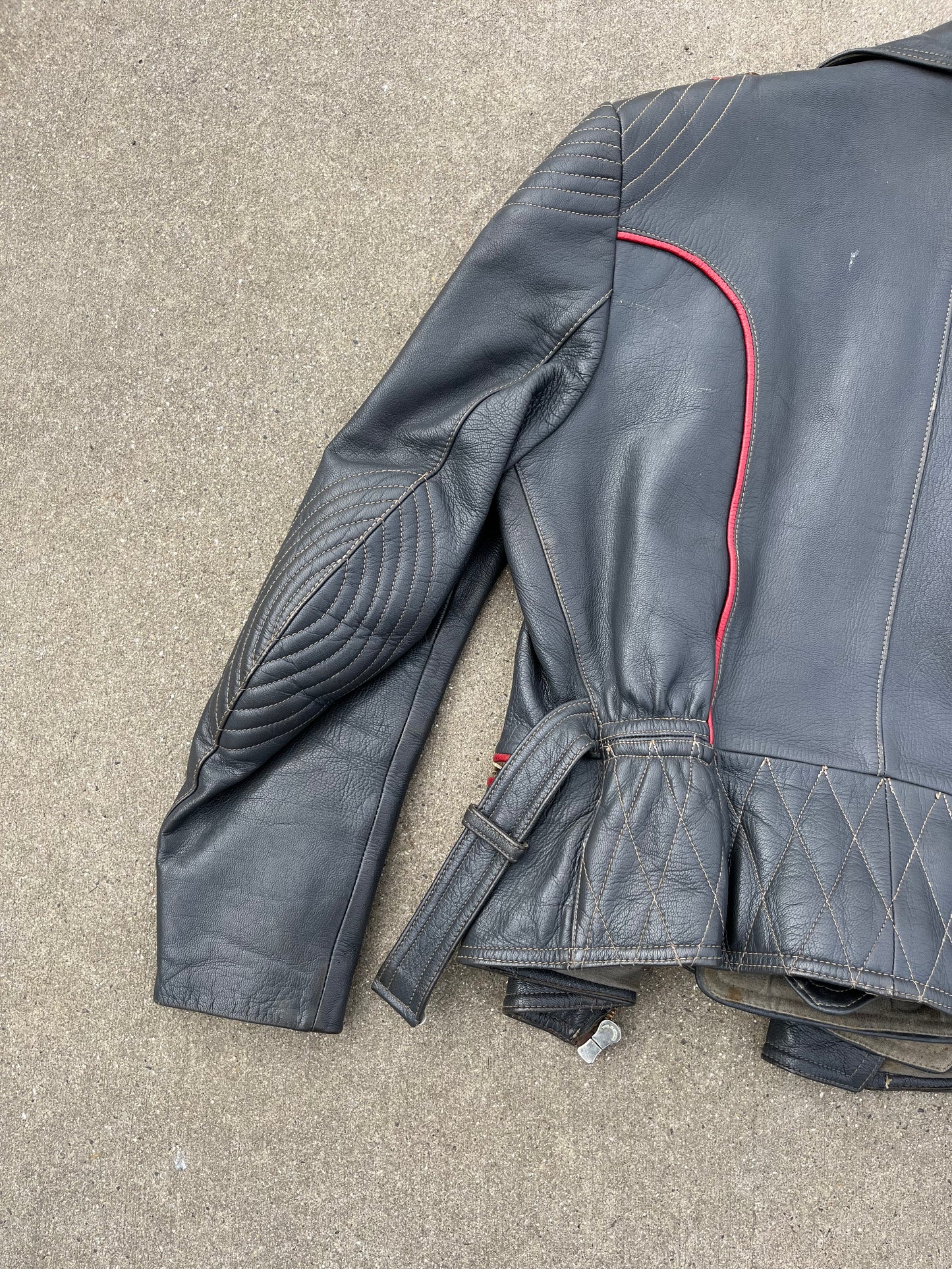 Aero vintage leather biker jacket