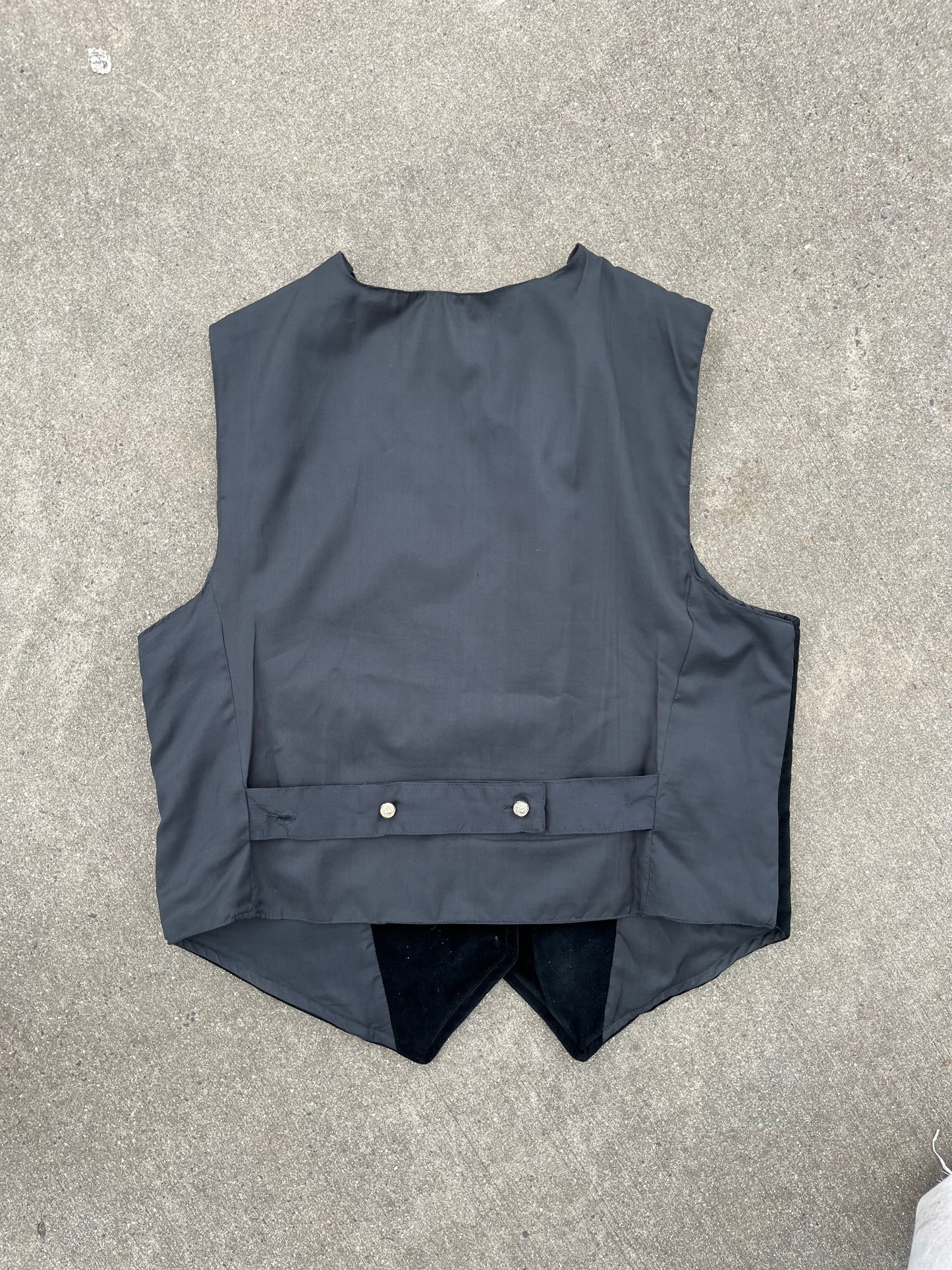 Black velvet vest