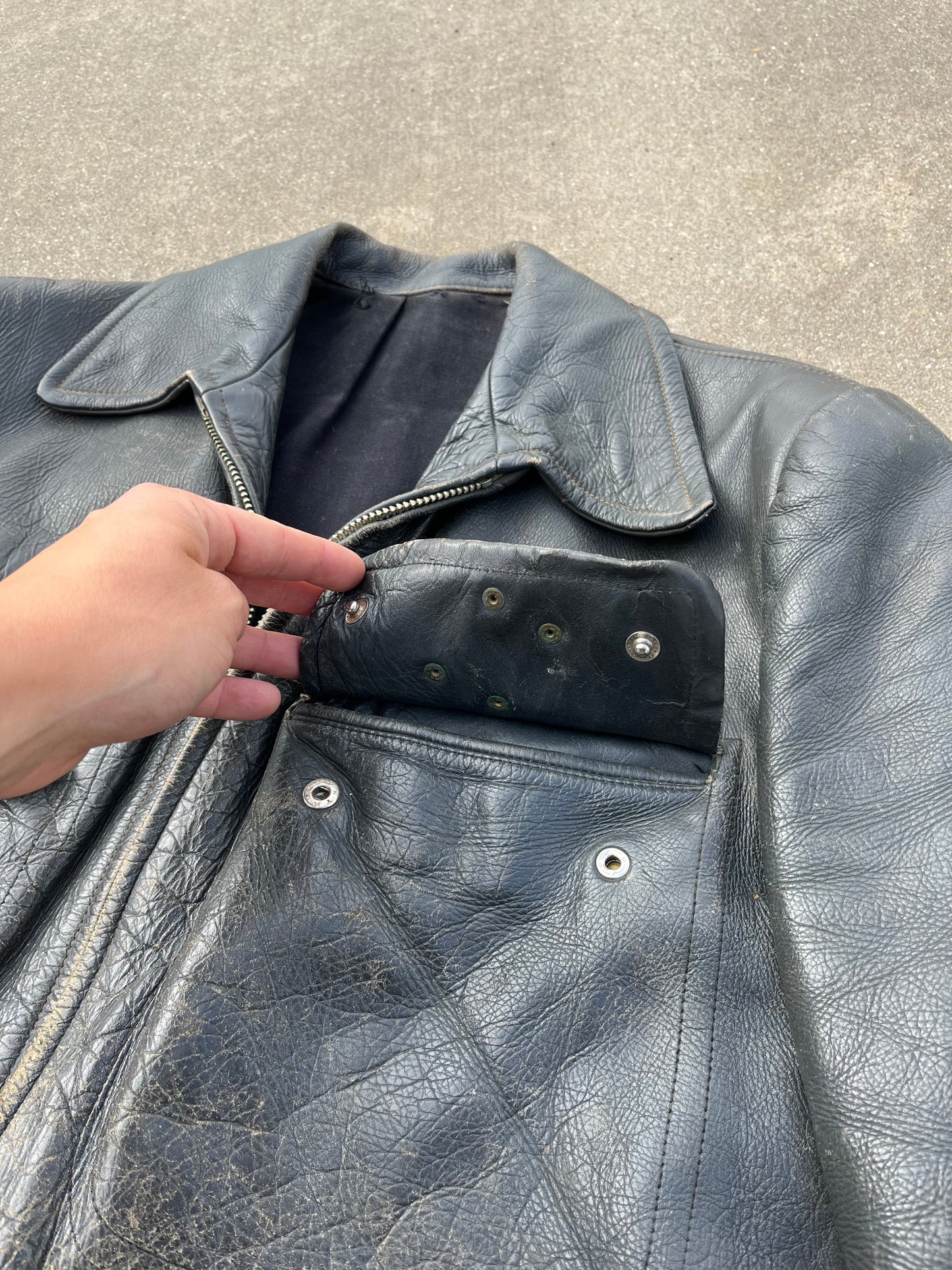 1940´s -50´s black cropped leather jacket