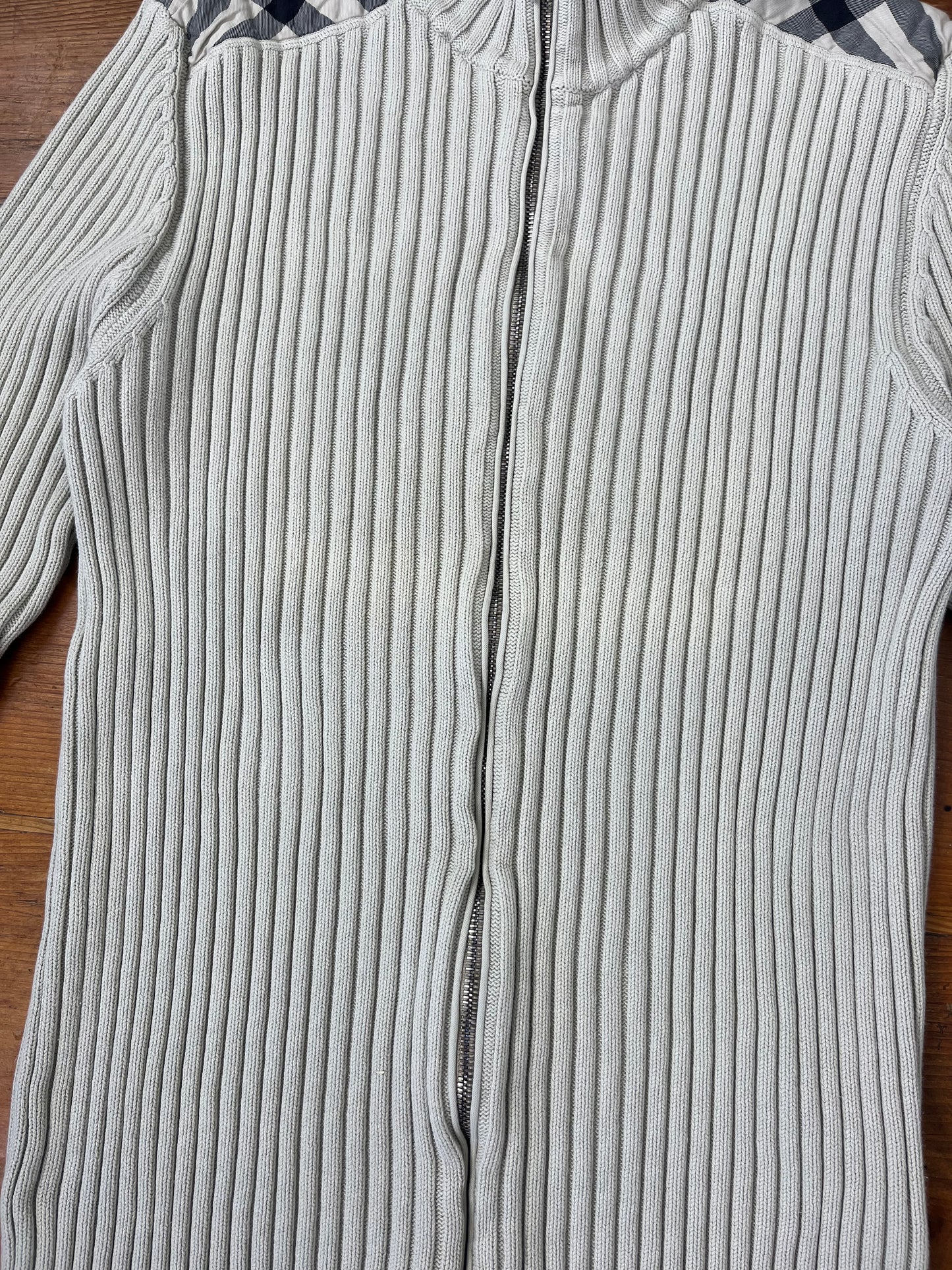 Burberry 2000s KNIT / STRICK ZIPPER