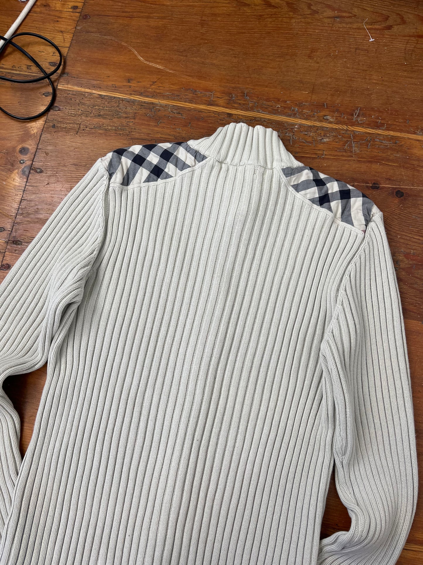 Burberry 2000s KNIT / STRICK ZIPPER
