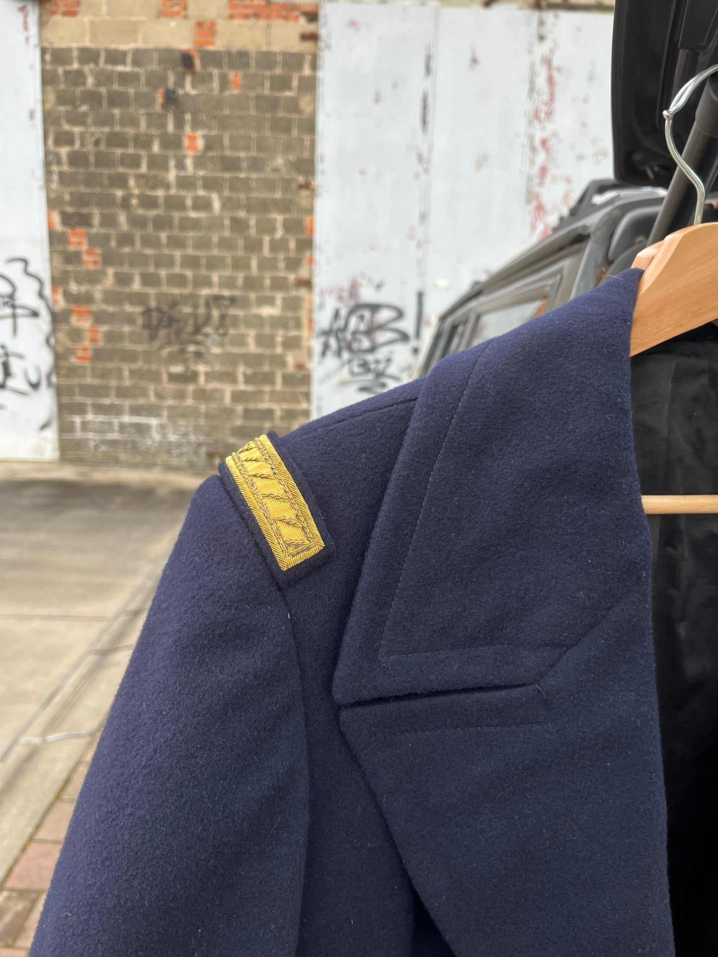 Vintage French Marine Wool Coat