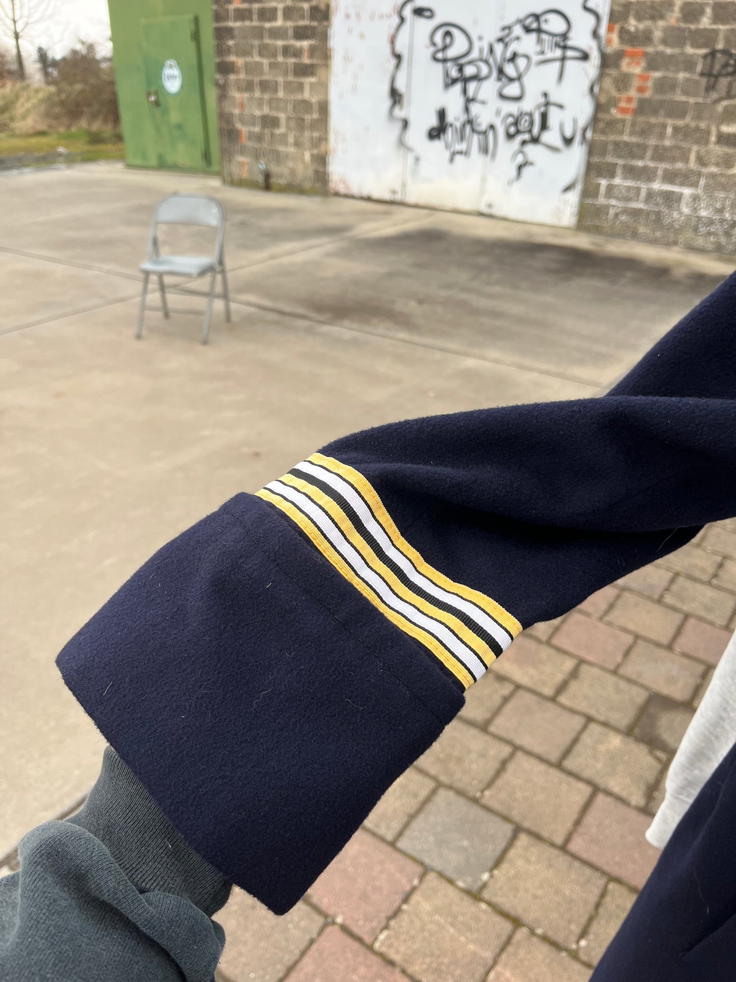 Vintage French Marine Wool Coat