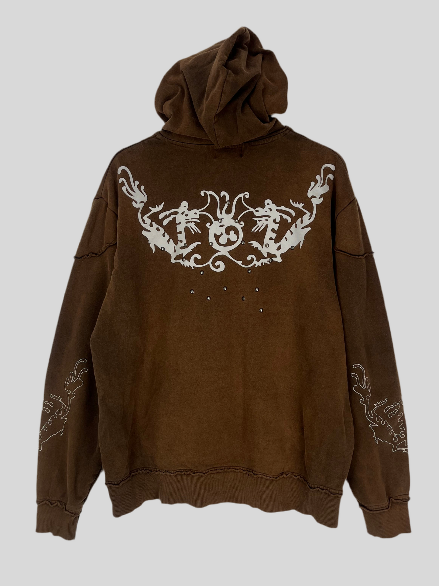 Y2K faded / sun bleached zip hoodie