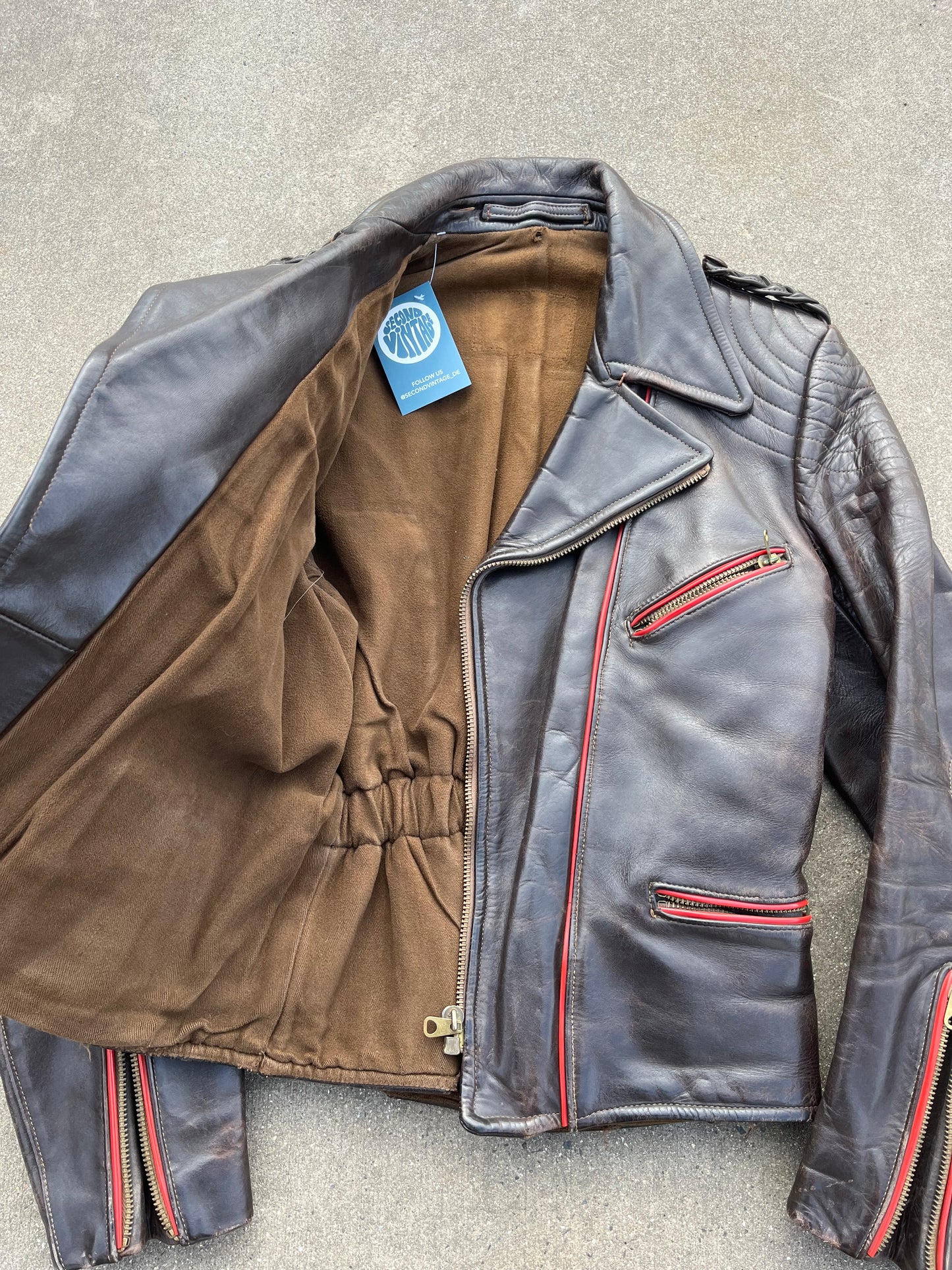 German Vintage leather jacket 1940s - 1950s