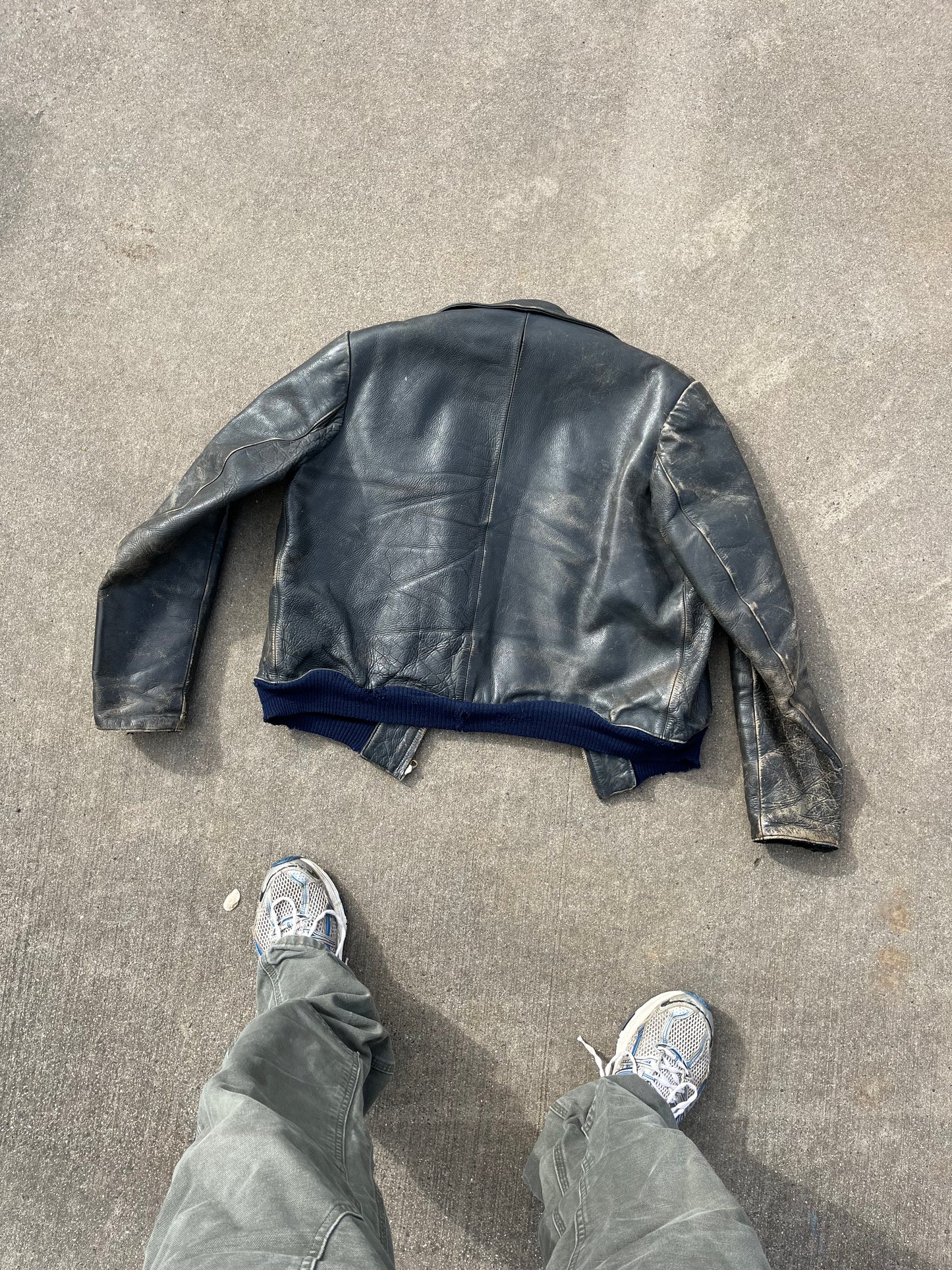 1940´s -50´s black cropped leather jacket