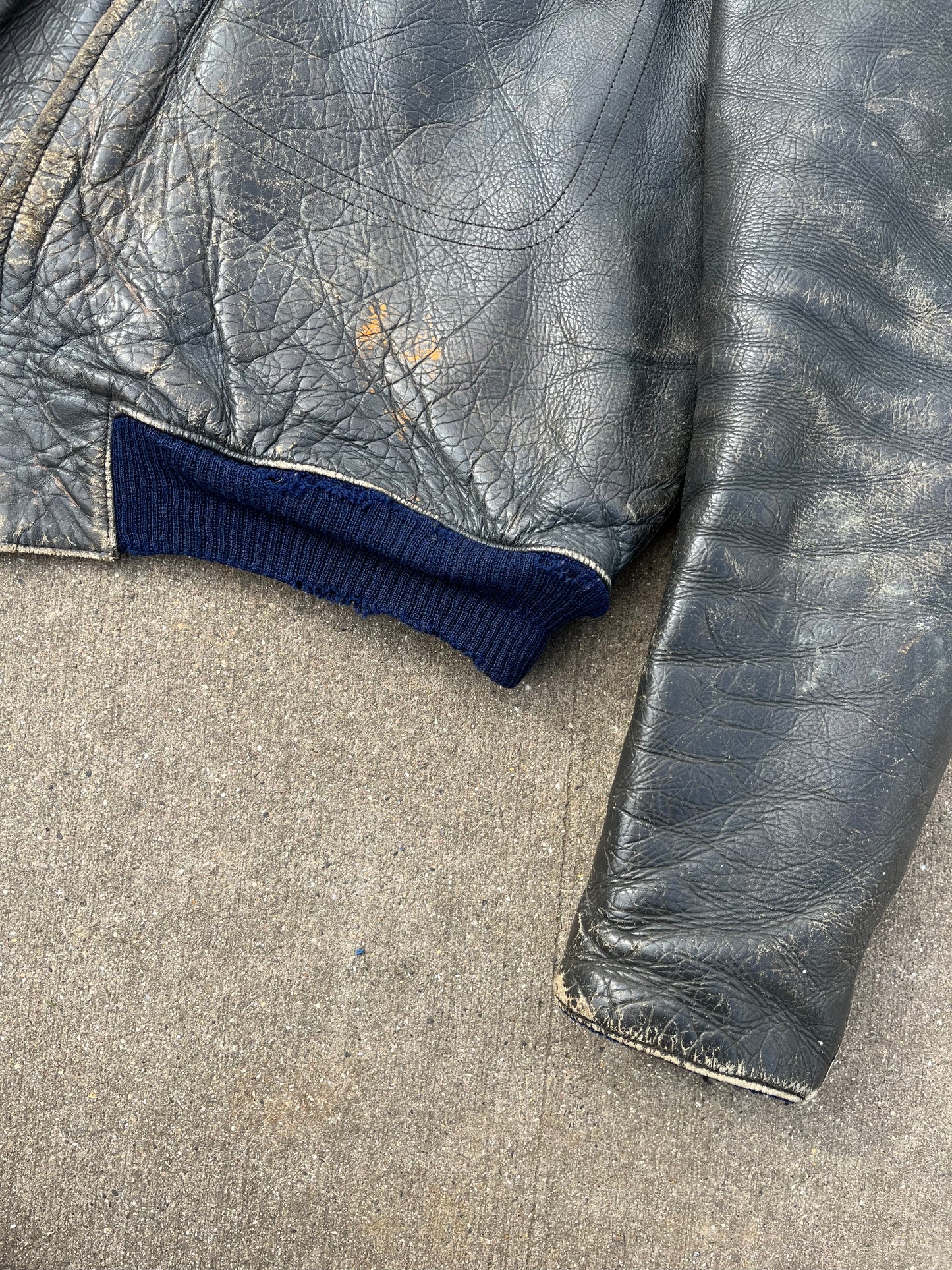 1940´s -50´s black cropped leather jacket