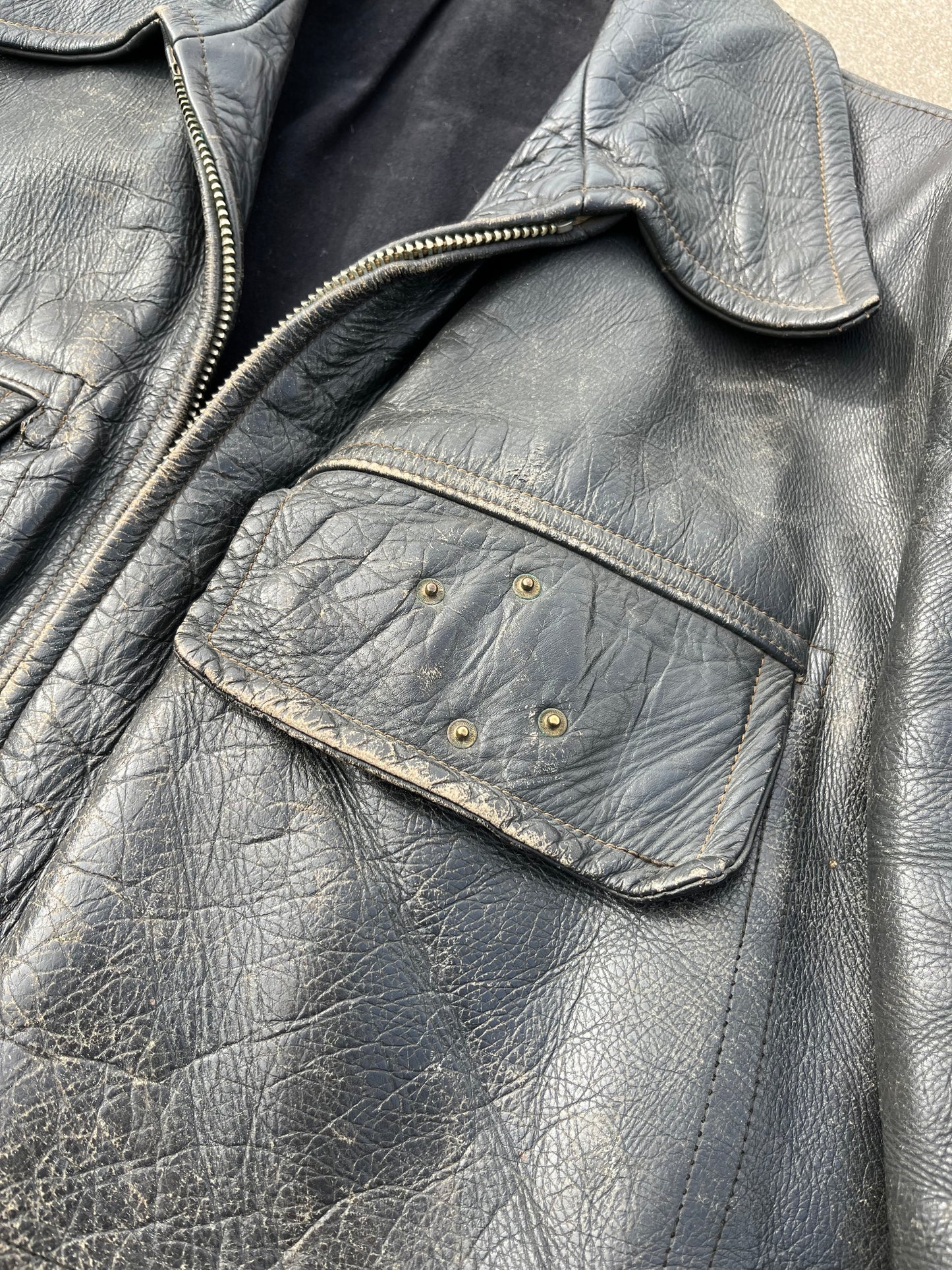 1940´s -50´s black cropped leather jacket