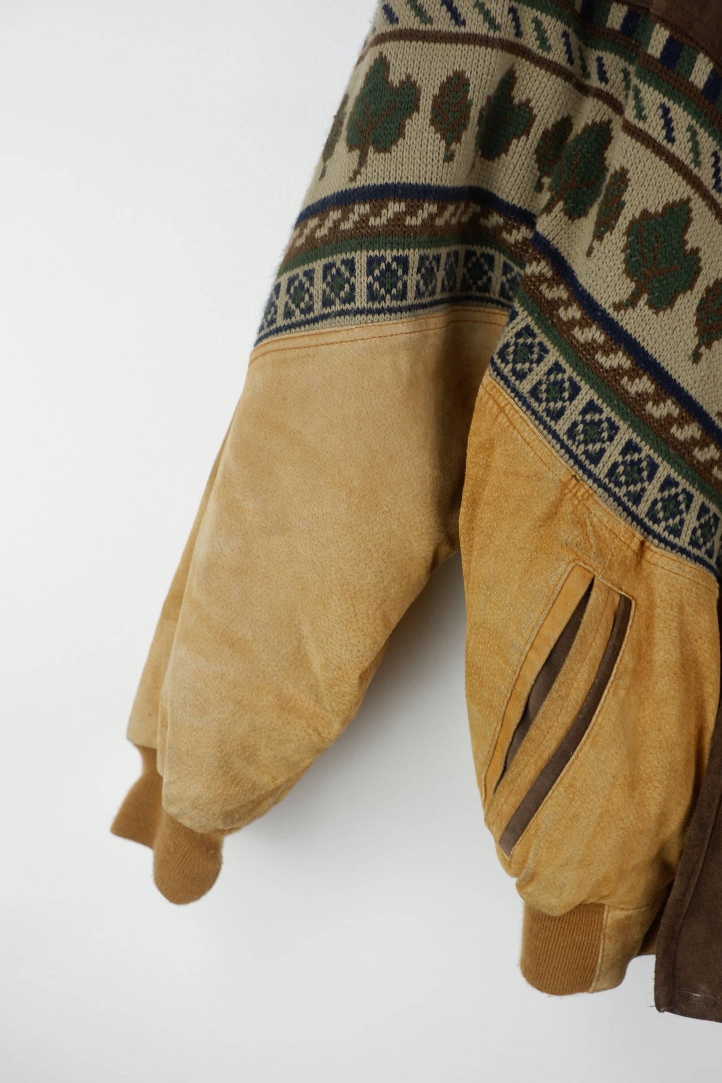 Vtg Aztec / Nature Suede / Leather Jacket