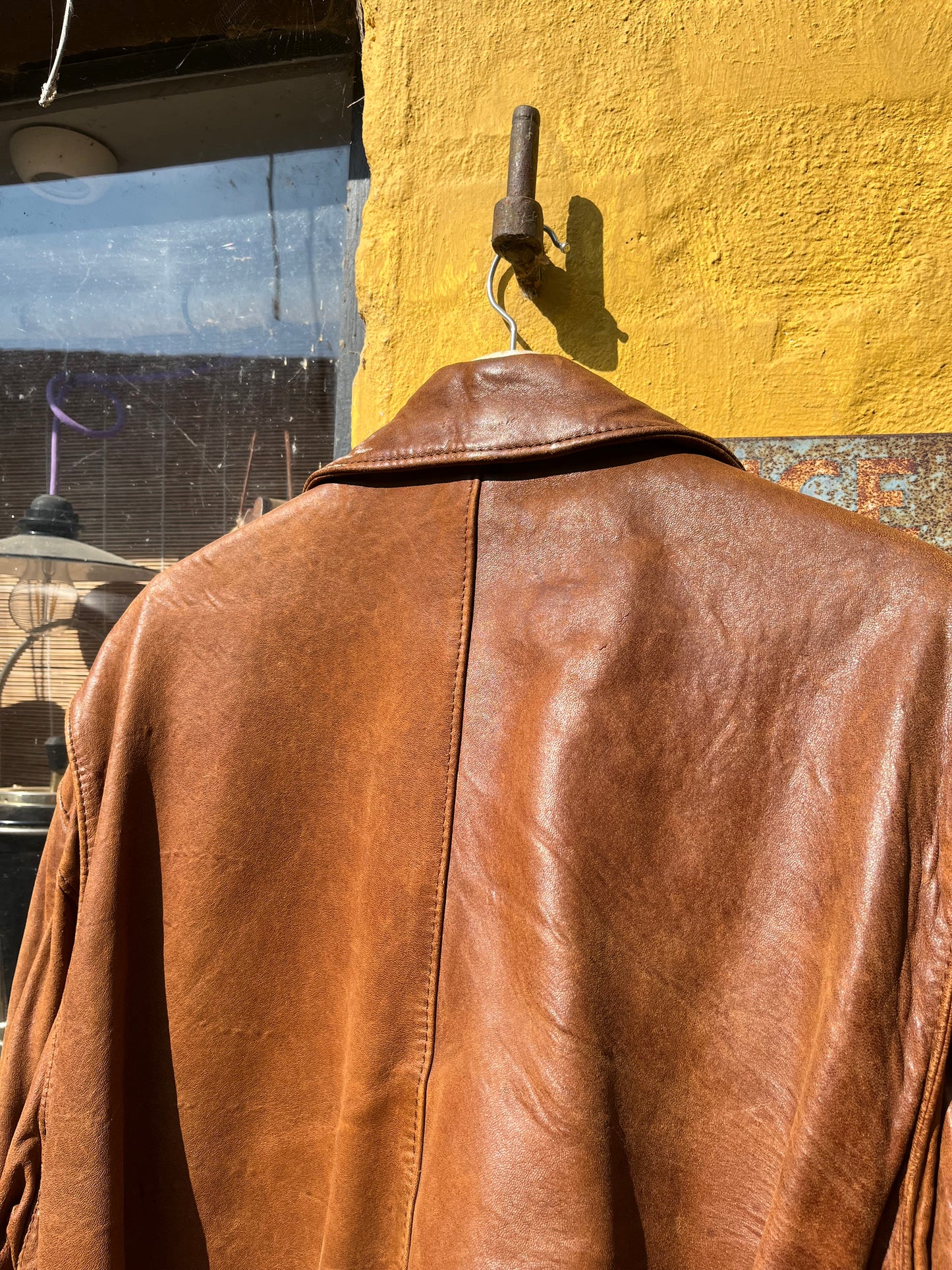 HUGO BOSS cognac brown tone bomber ca. 1980´s