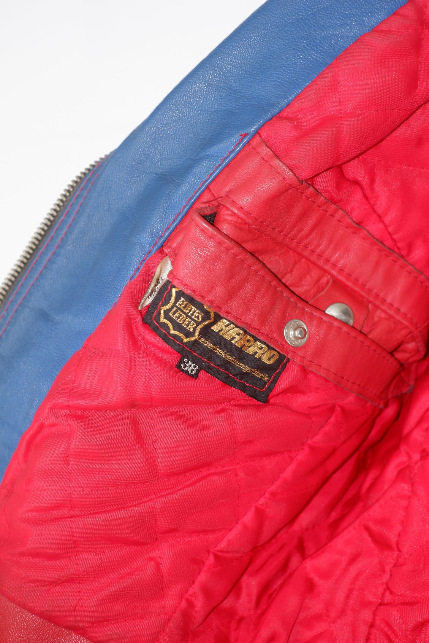 Vtg HARRO Biker / Motorrad Lederjacke