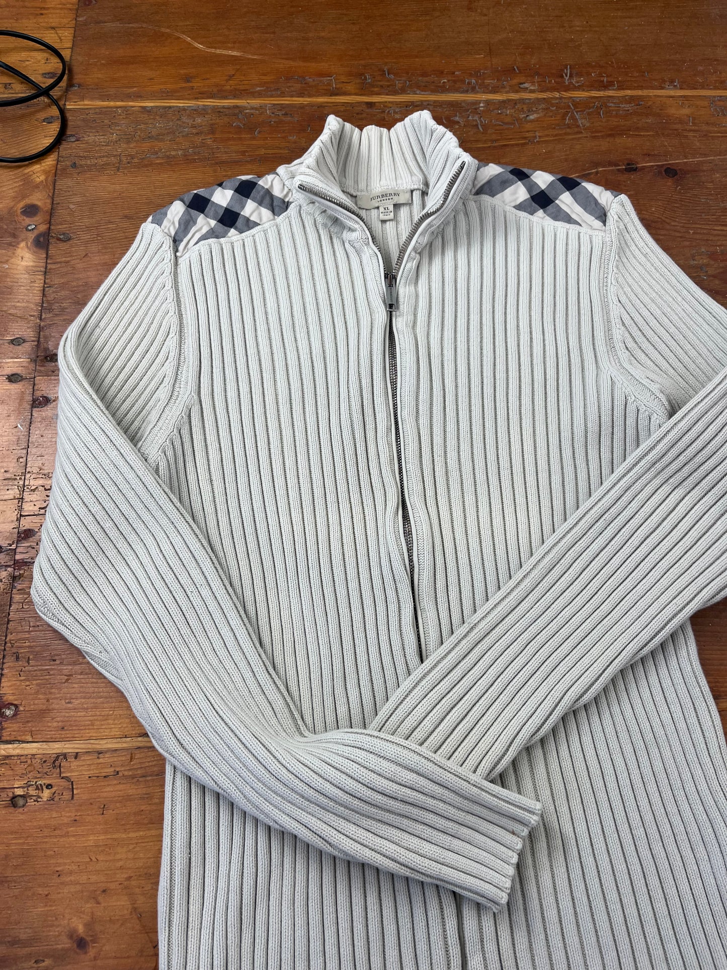 Burberry 2000s KNIT / STRICK ZIPPER