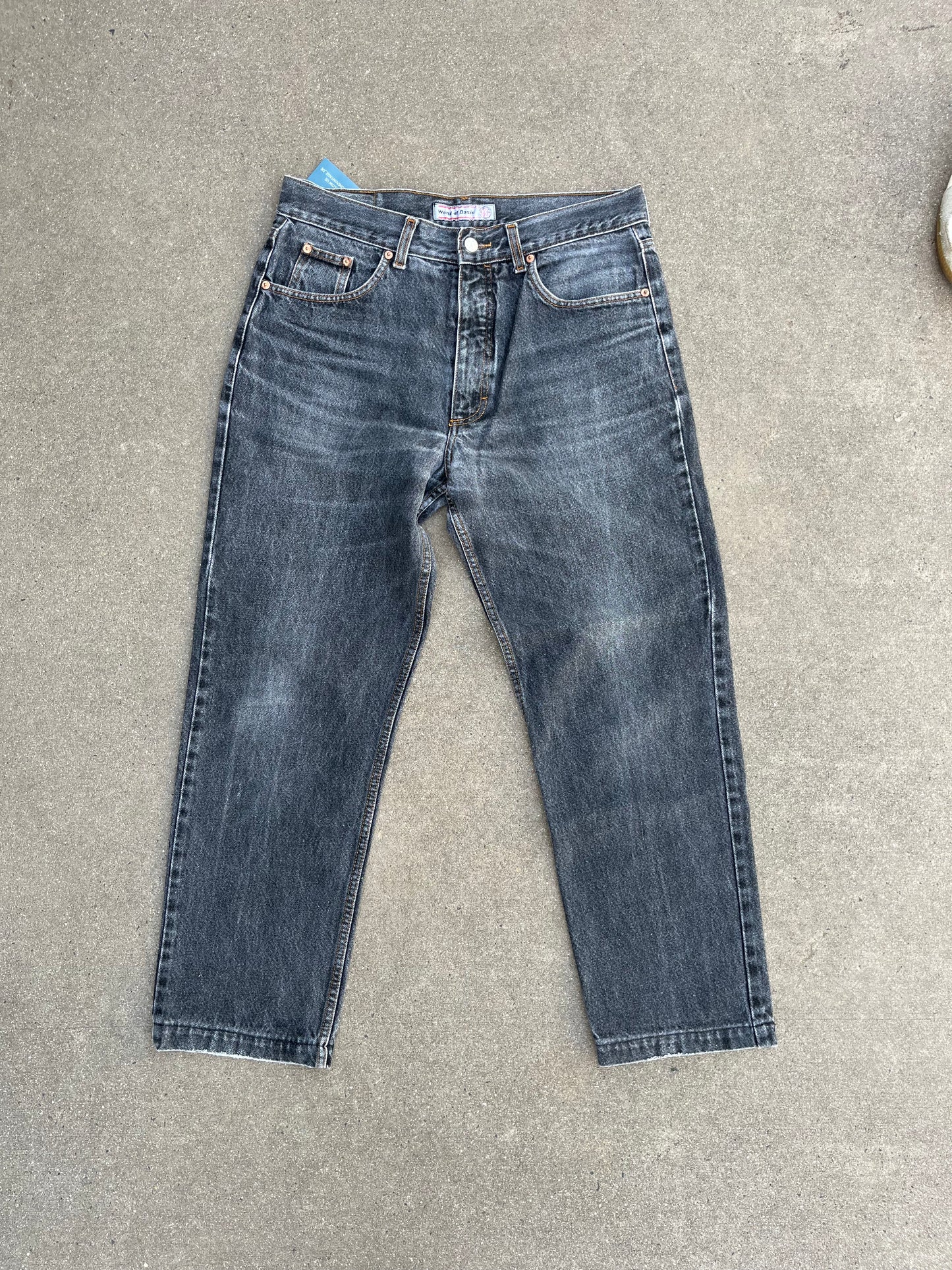 Grey wash wide pants