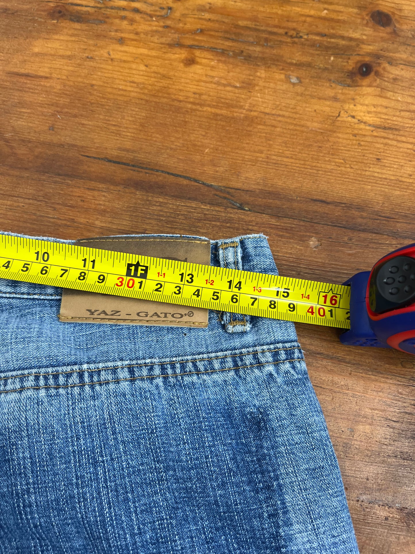 YAZ GATO Japanese 2000s Ripped / Faded Denim Bootcut Jeans