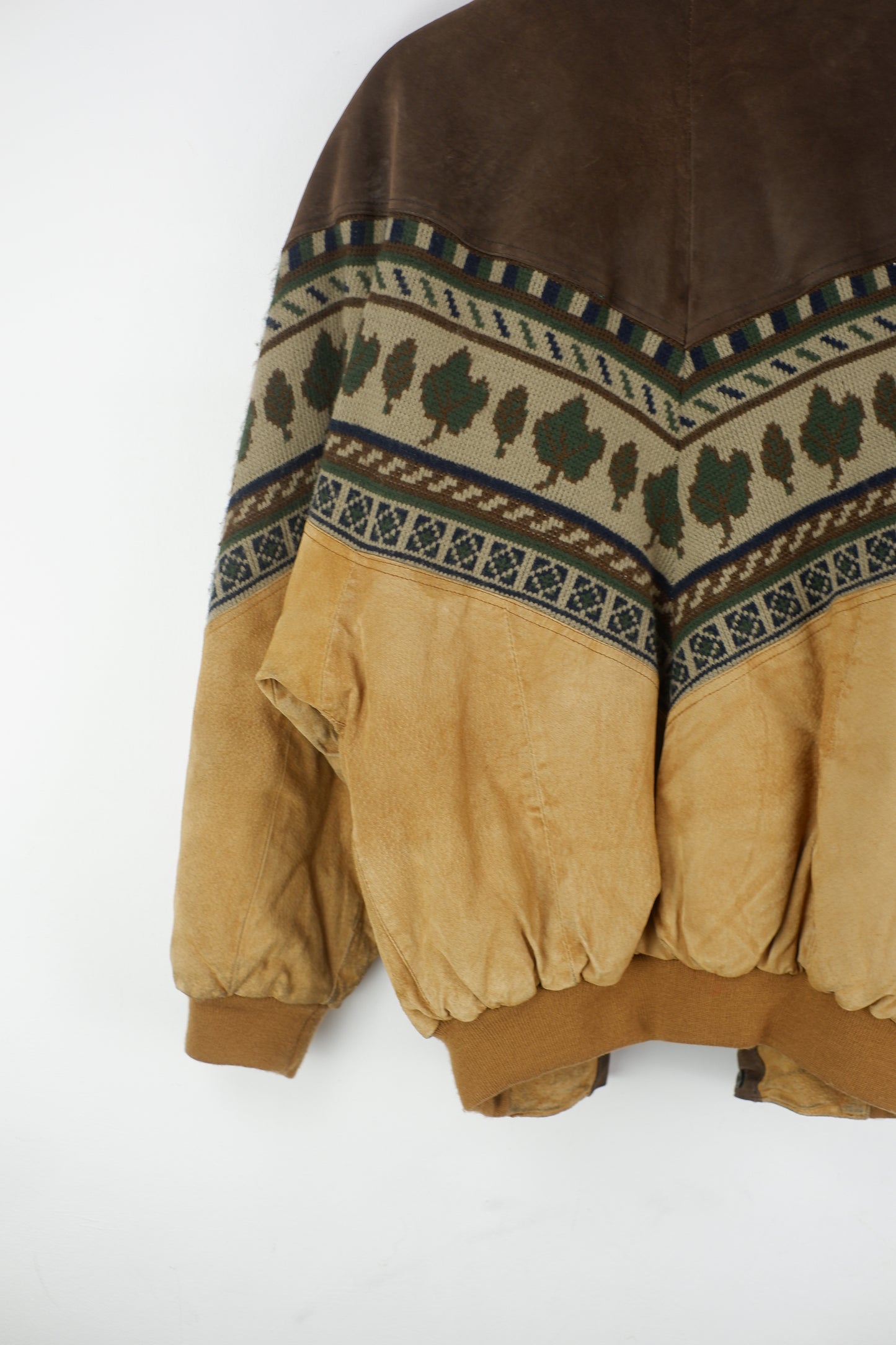 Vtg Aztec / Nature Suede / Leather Jacket