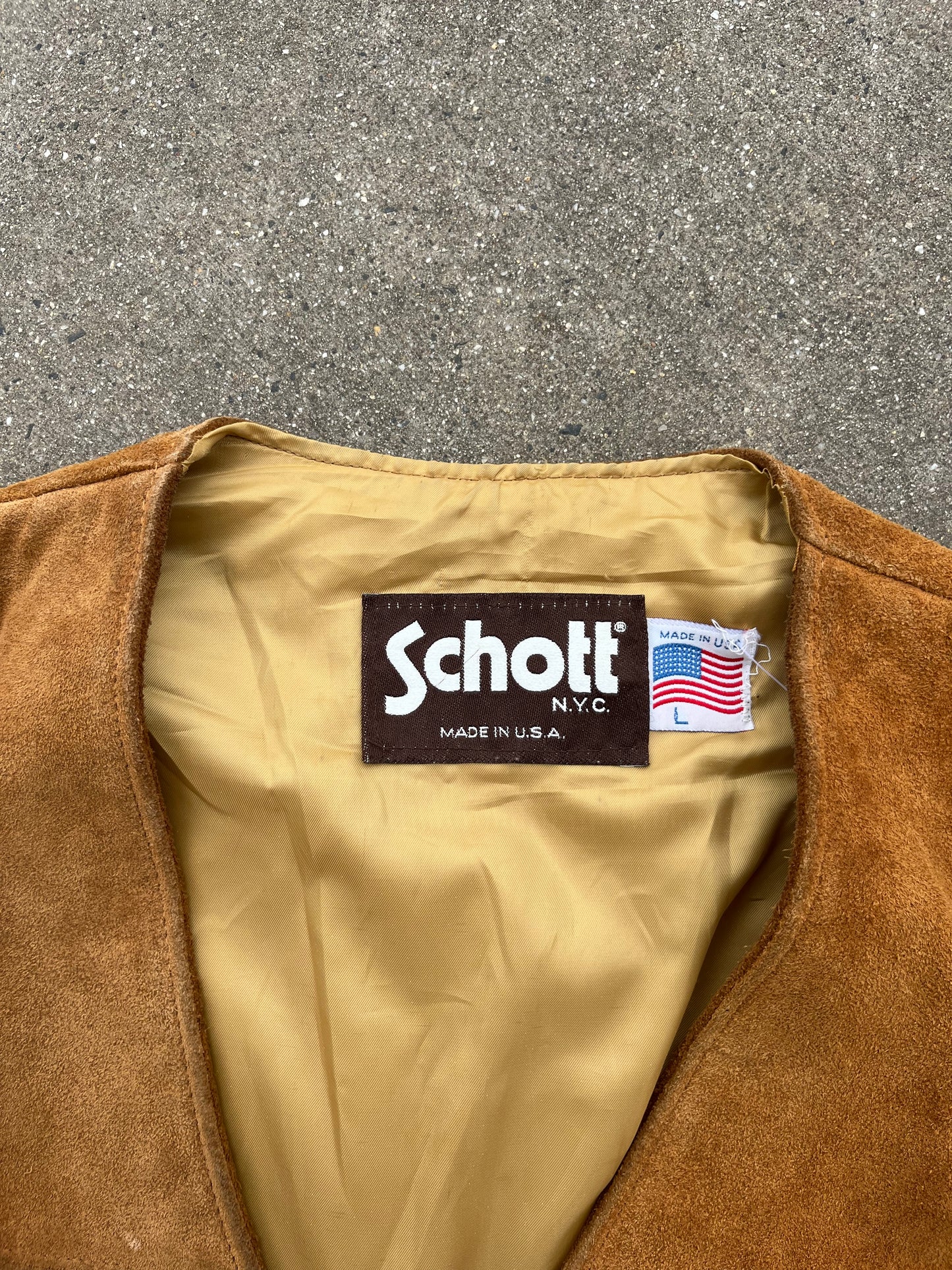Schott leather vest U.S.A