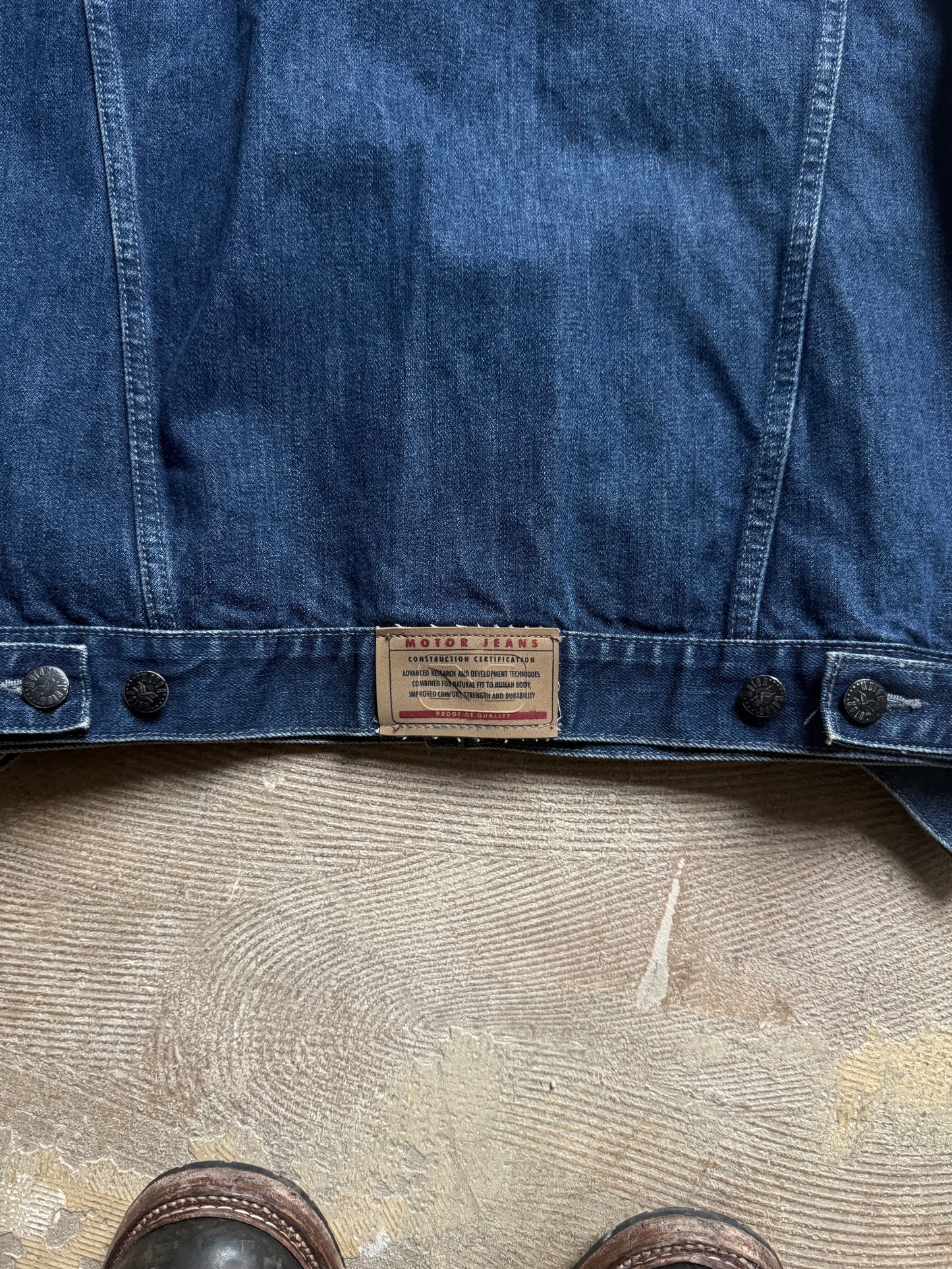 vtg dark blue heavy denim jacket
