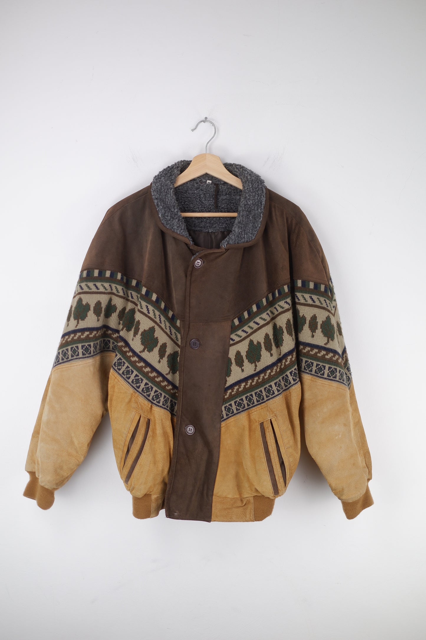 Vtg Aztec / Nature Suede / Leather Jacket