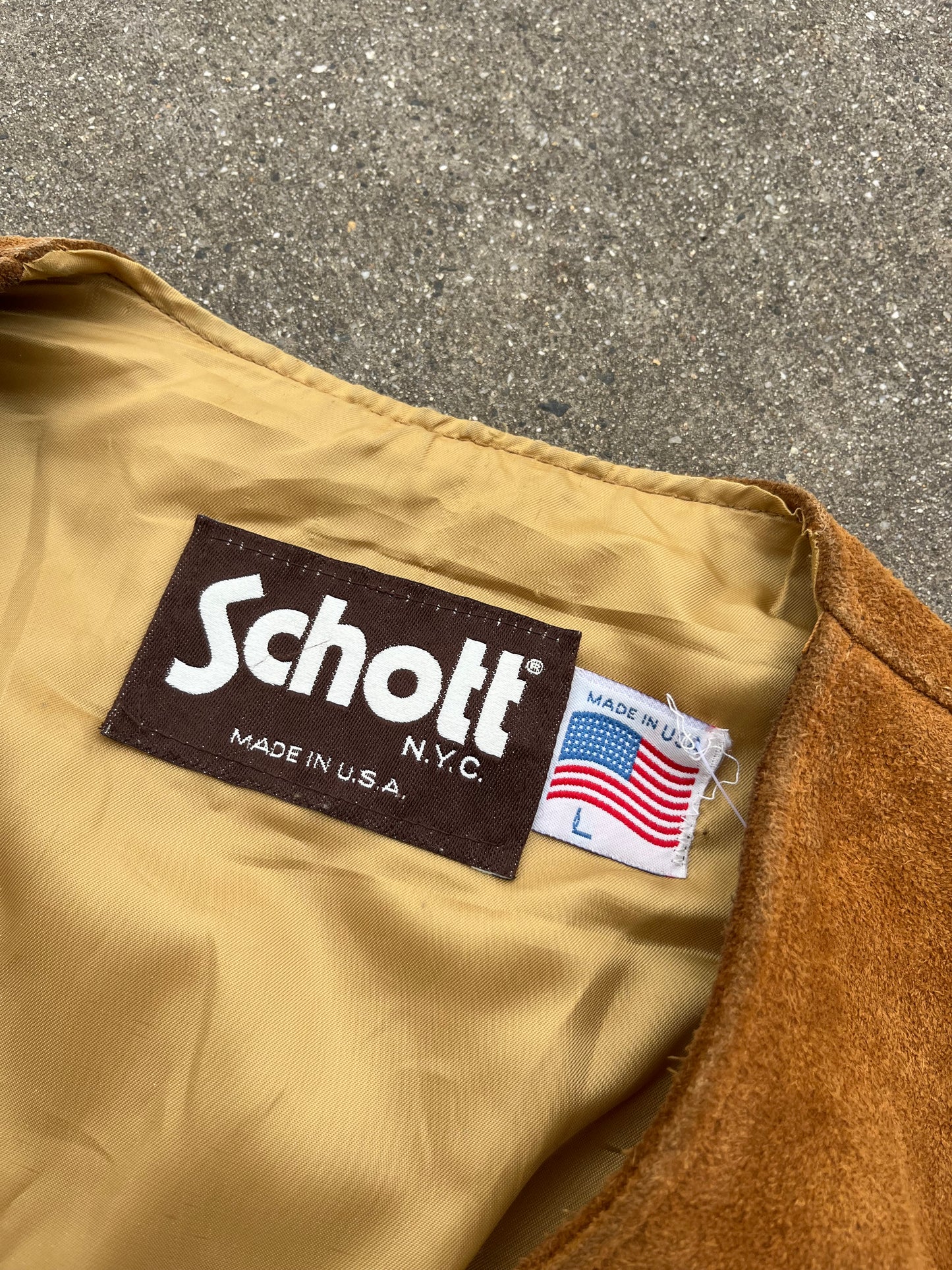 Schott leather vest U.S.A