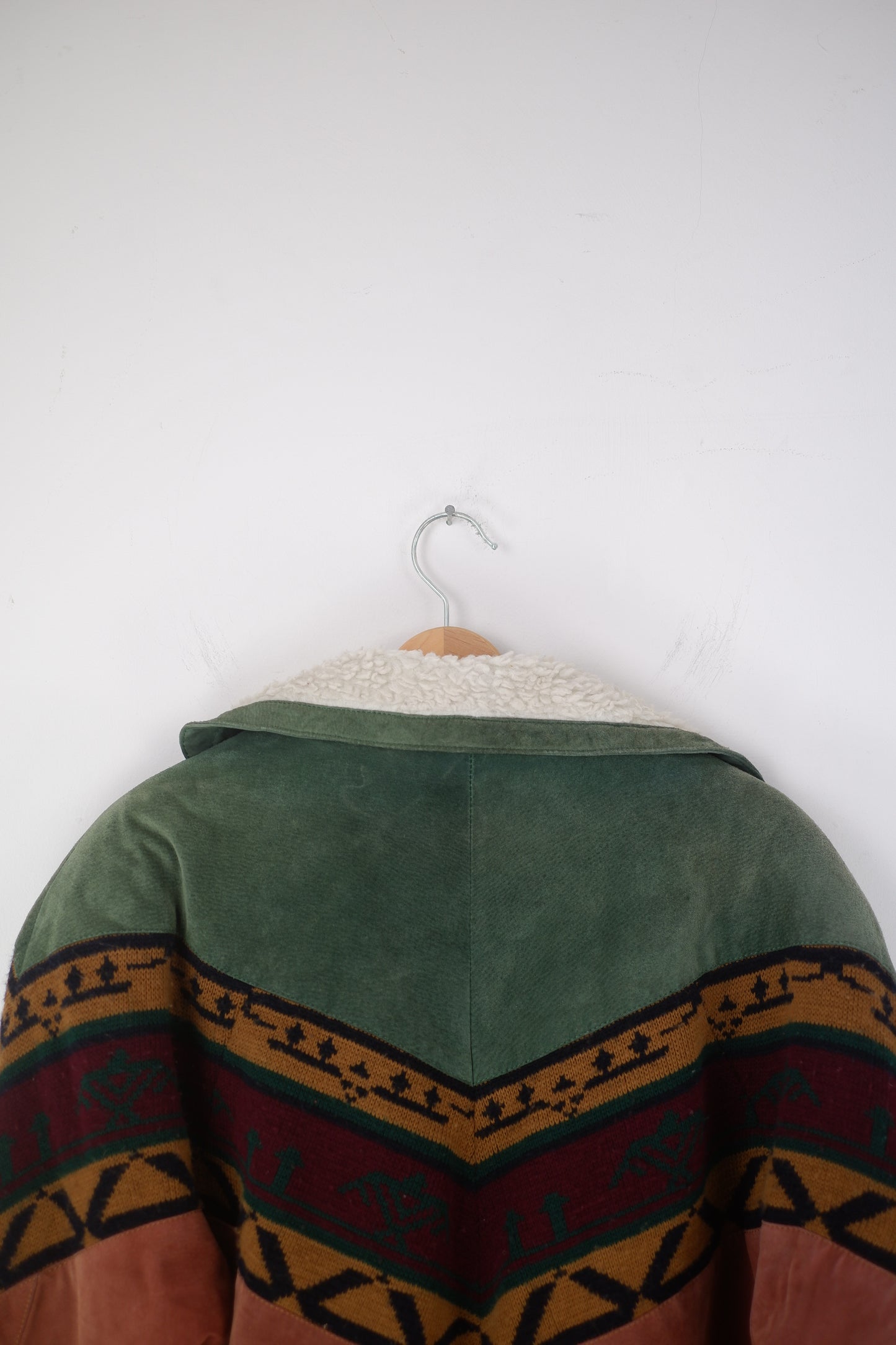 Vtg Aztec / Navajo Style Suede / Leather Jacket