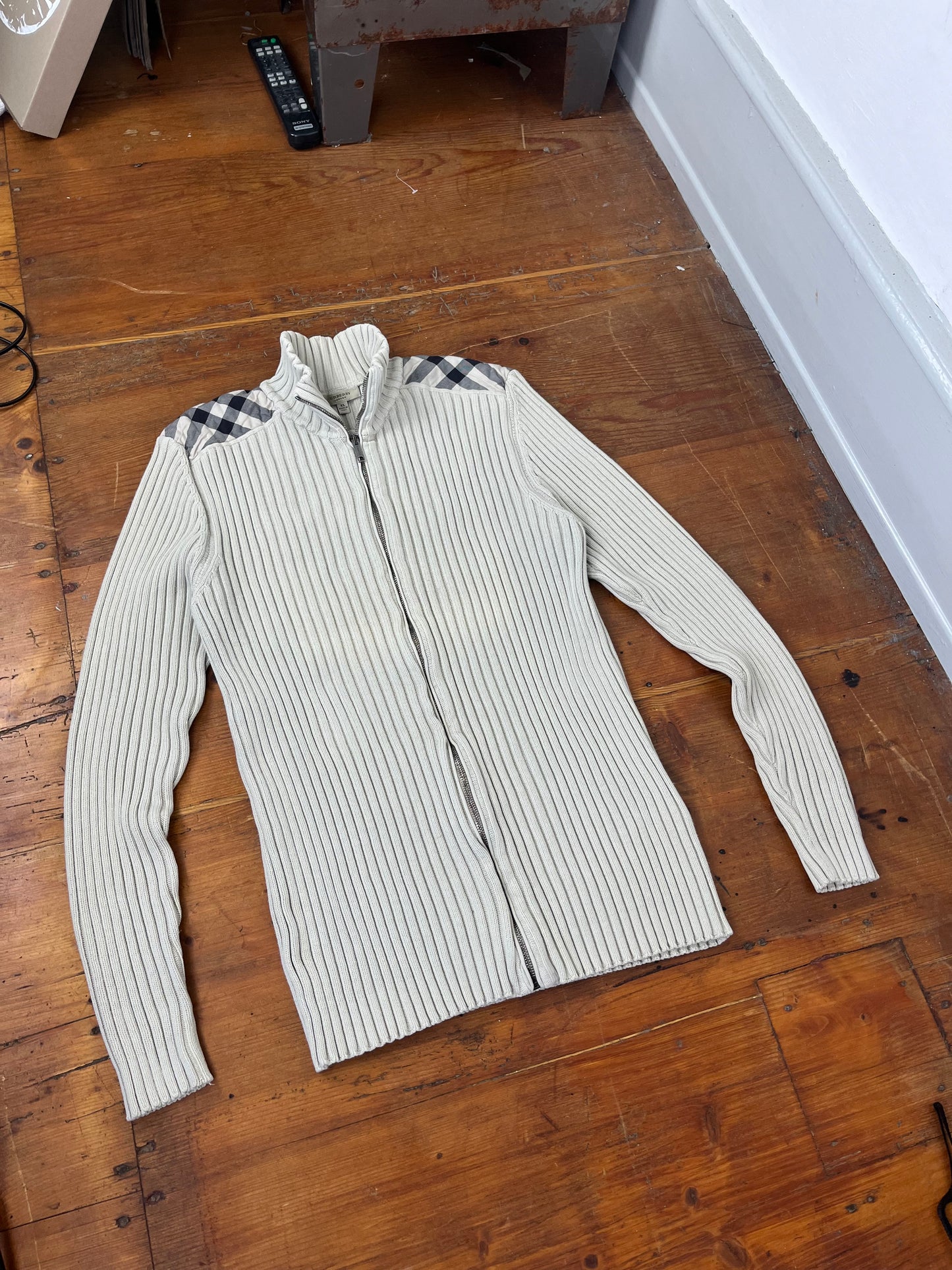 Burberry 2000s KNIT / STRICK ZIPPER