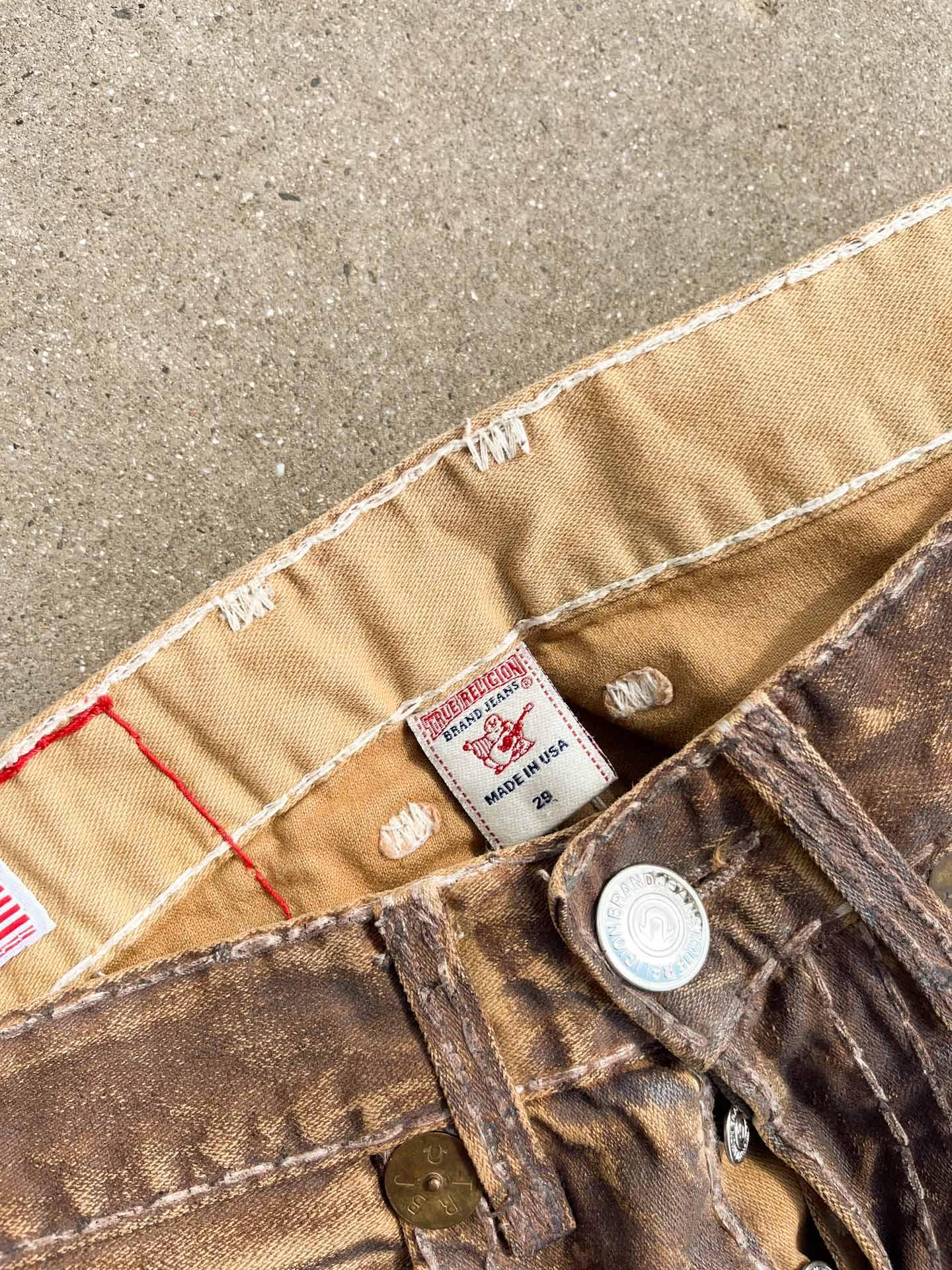 True Religion leather (waxed) pants - secondvintage