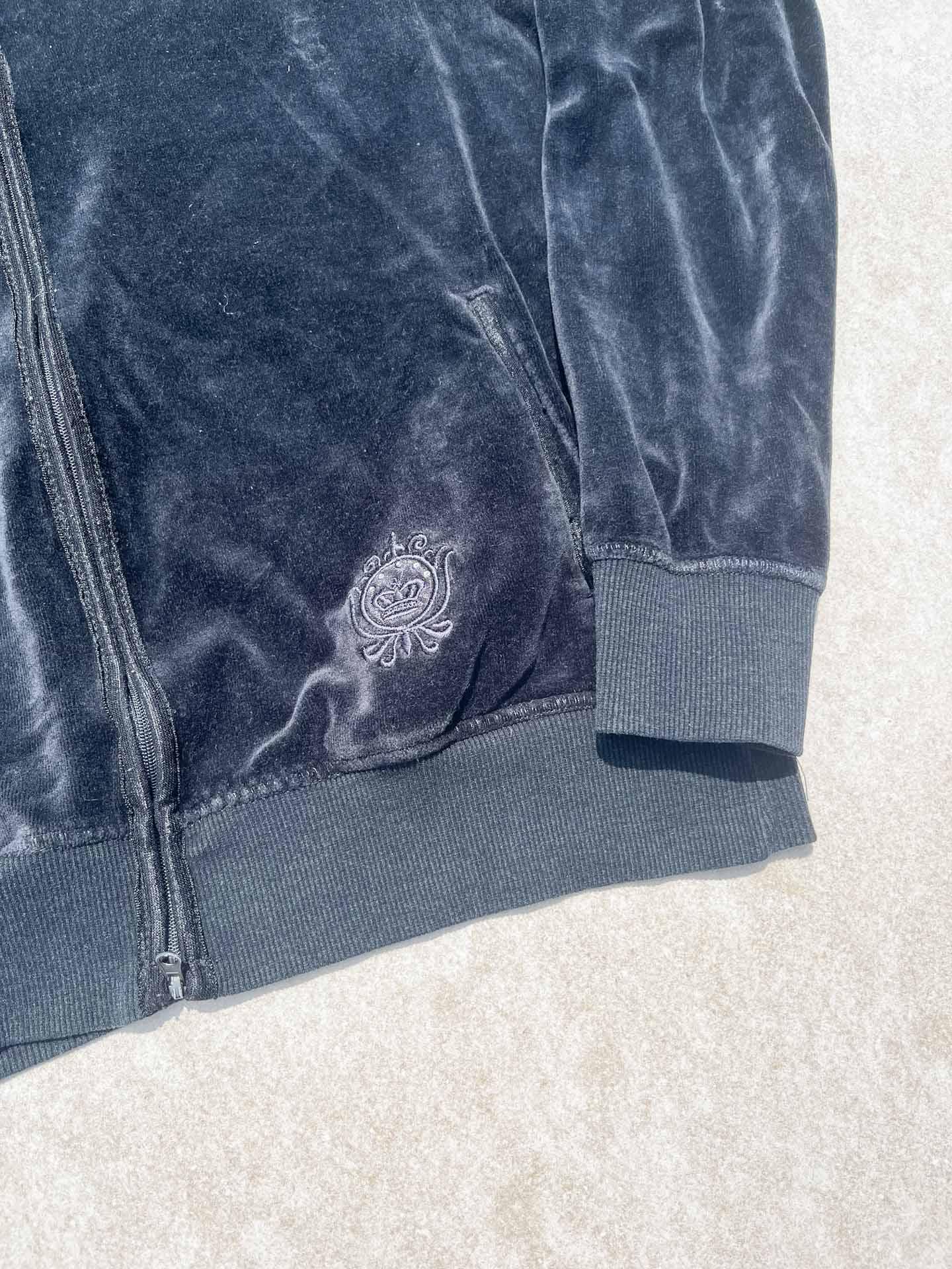 Velvet (samt) Y2K zip hoodie - secondvintage
