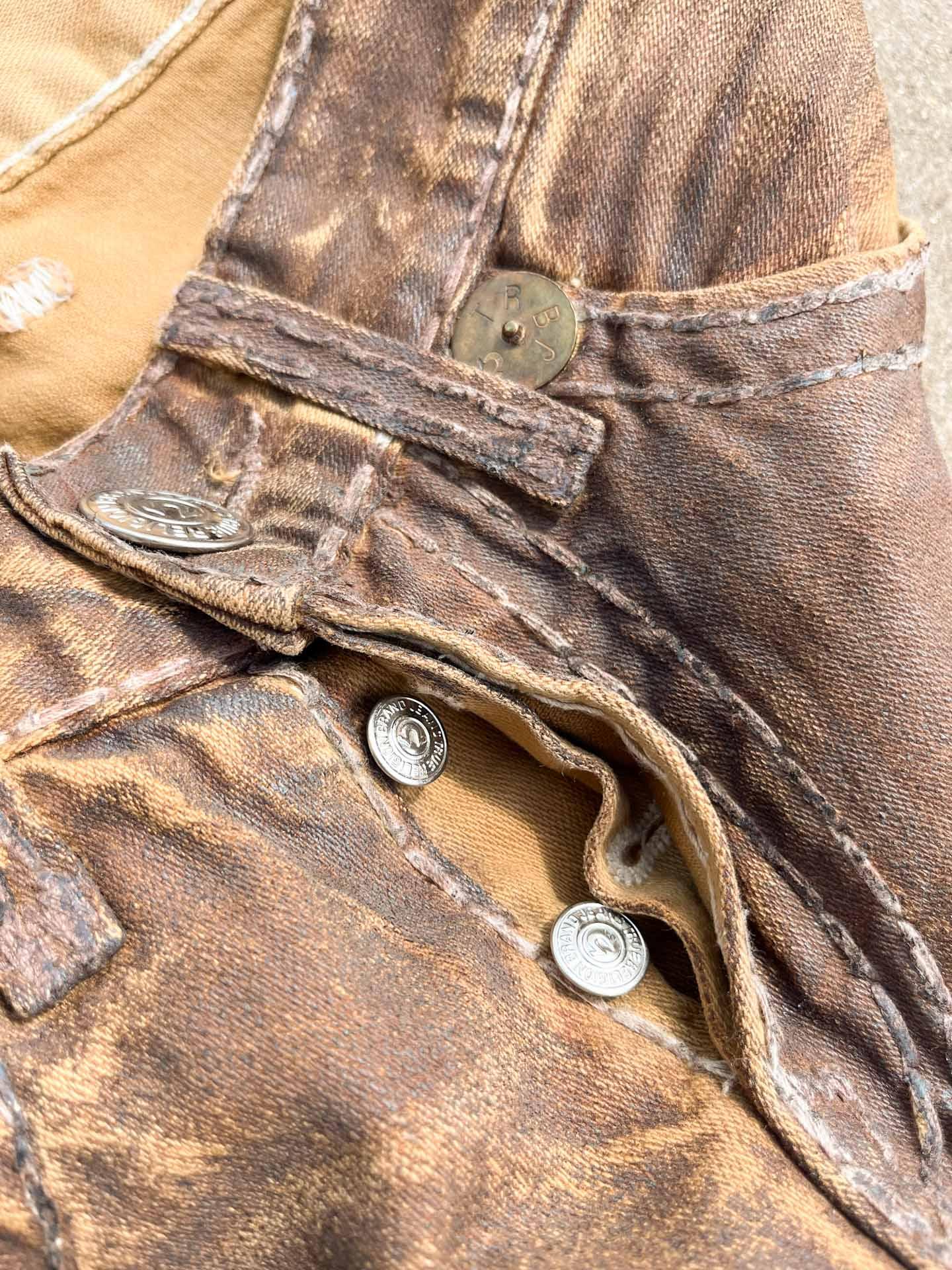 True Religion leather (waxed) pants - secondvintage