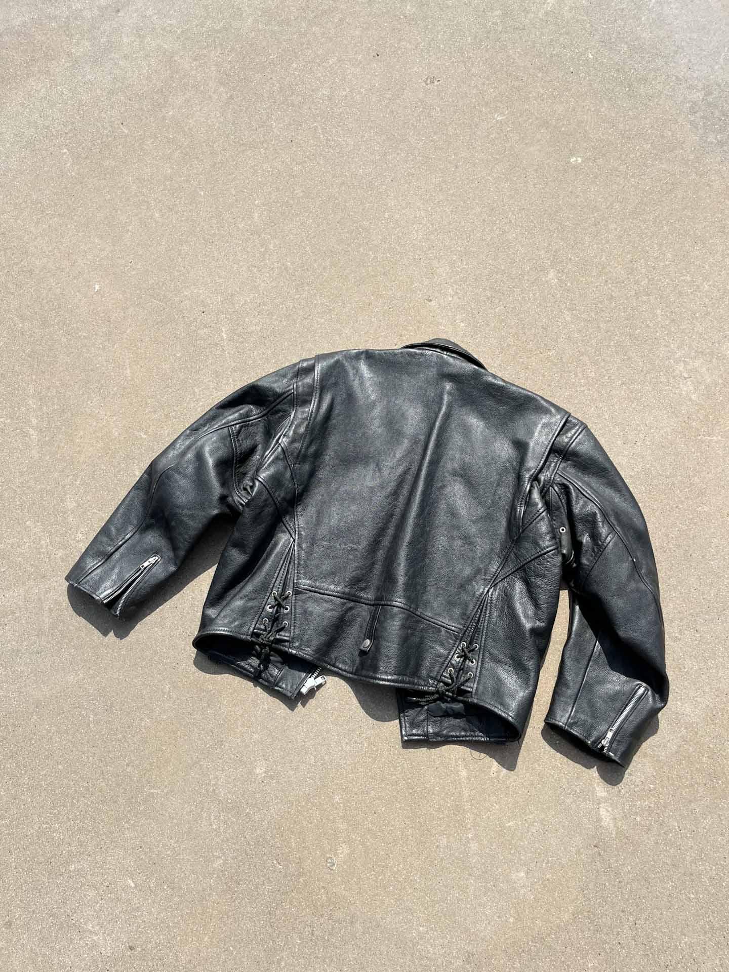 Heavy vintage leather jacket - secondvintage