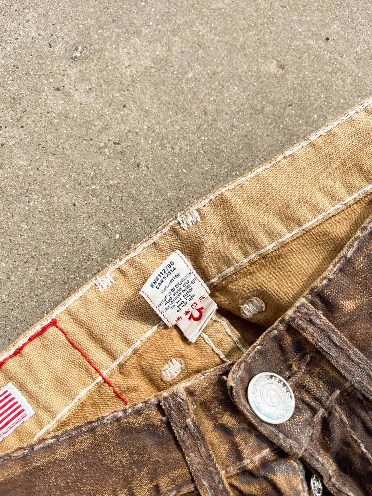 True Religion leather (waxed) pants - secondvintage