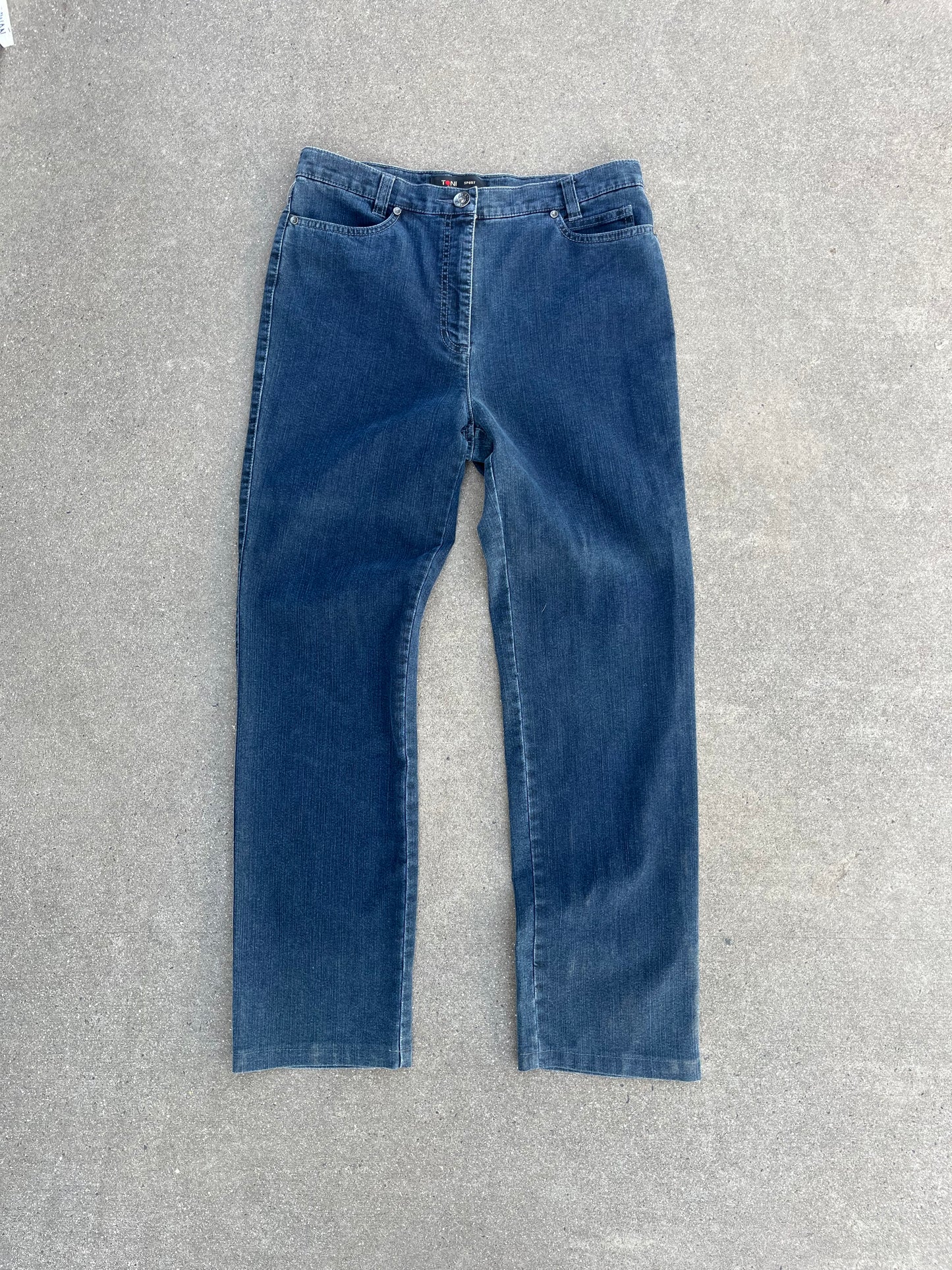 Y2K embroidered denim jeans