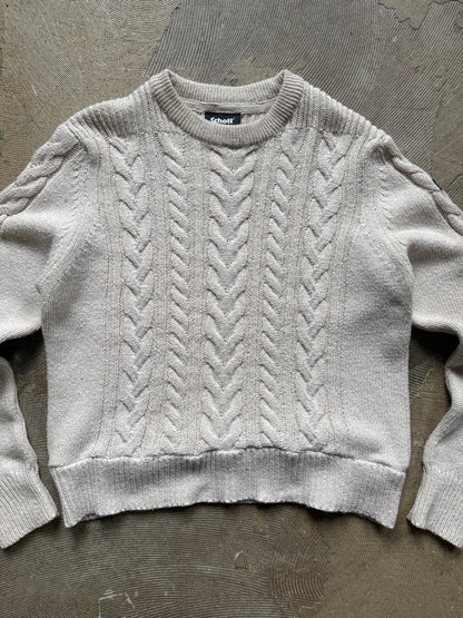 SCHOTT cable knit fisherman Pullover