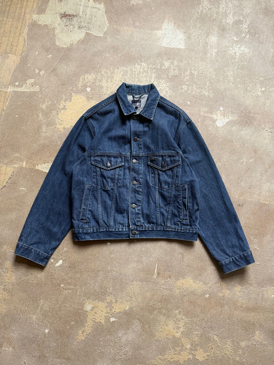 vtg dark blue heavy denim jacket