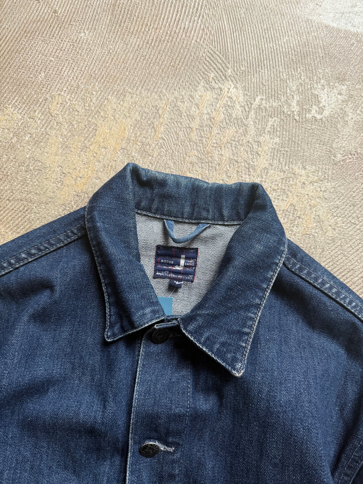 vtg dark blue heavy denim jacket