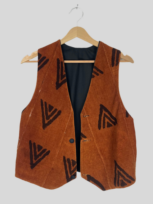 Vintage Orange Pattern Vest