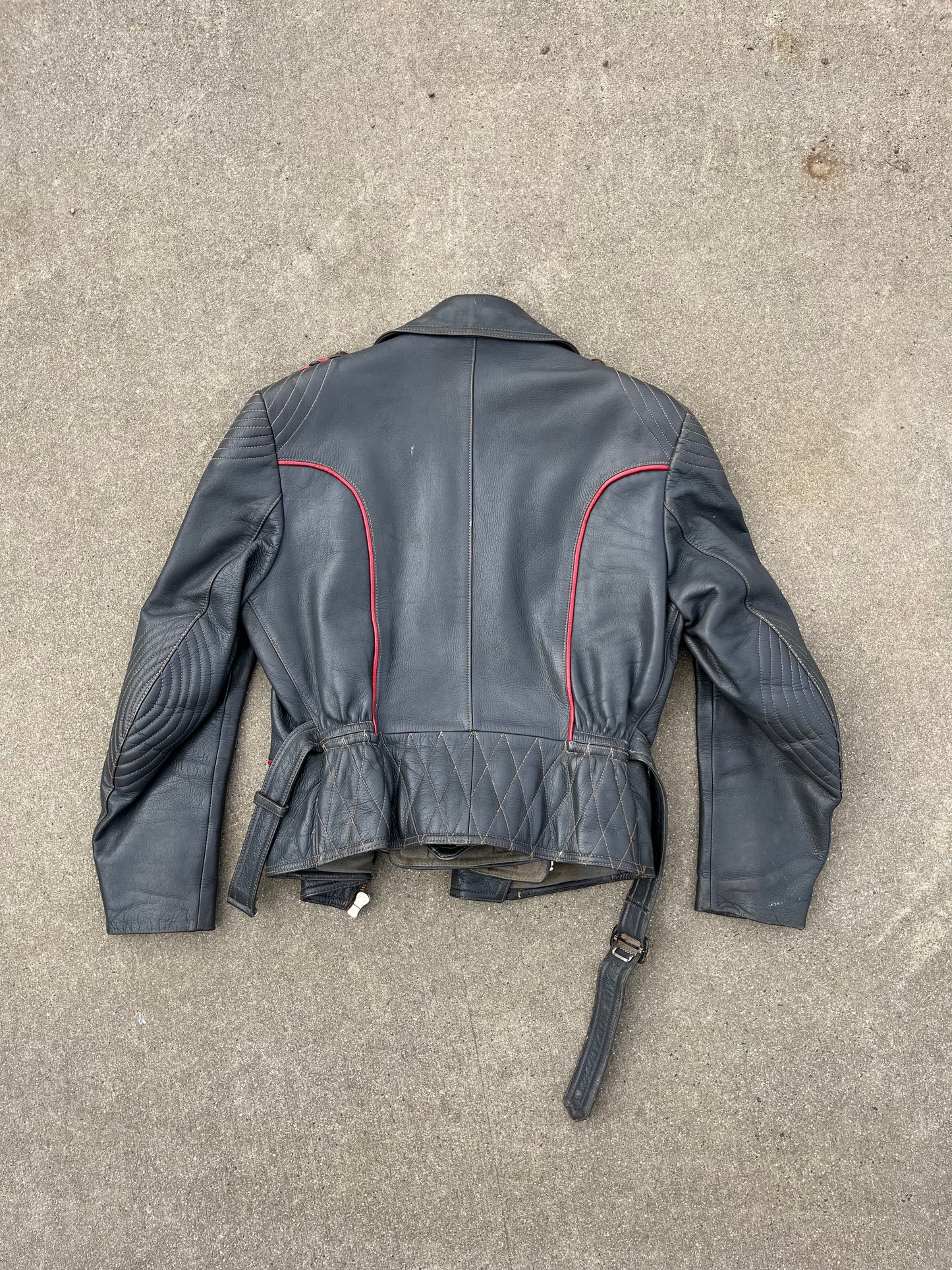 Aero vintage leather biker jacket