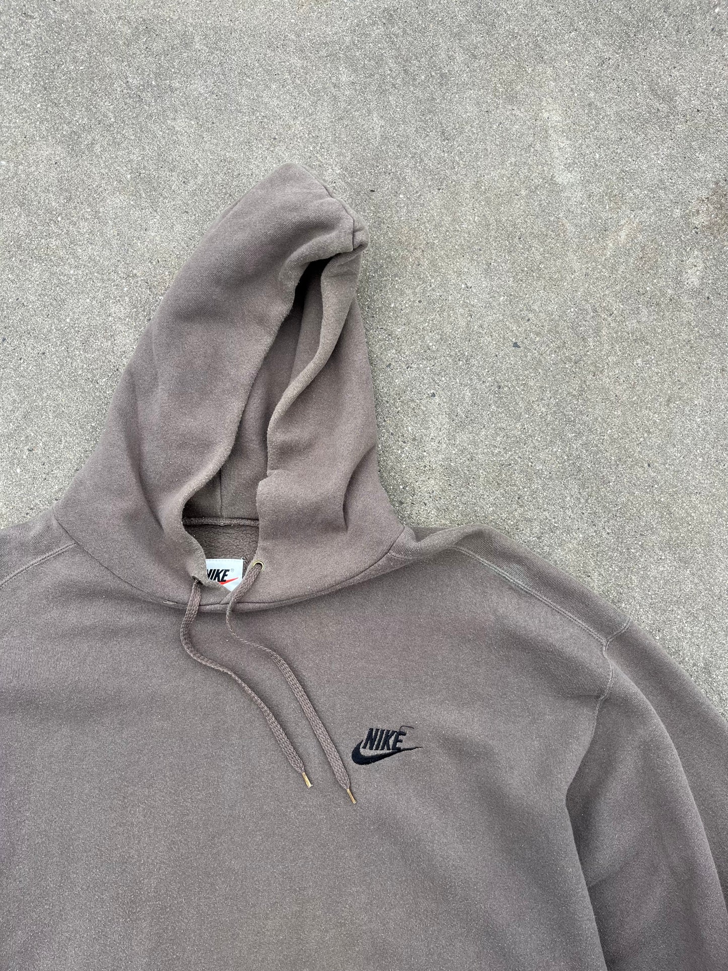 90‘s nike oversized hood chocolate