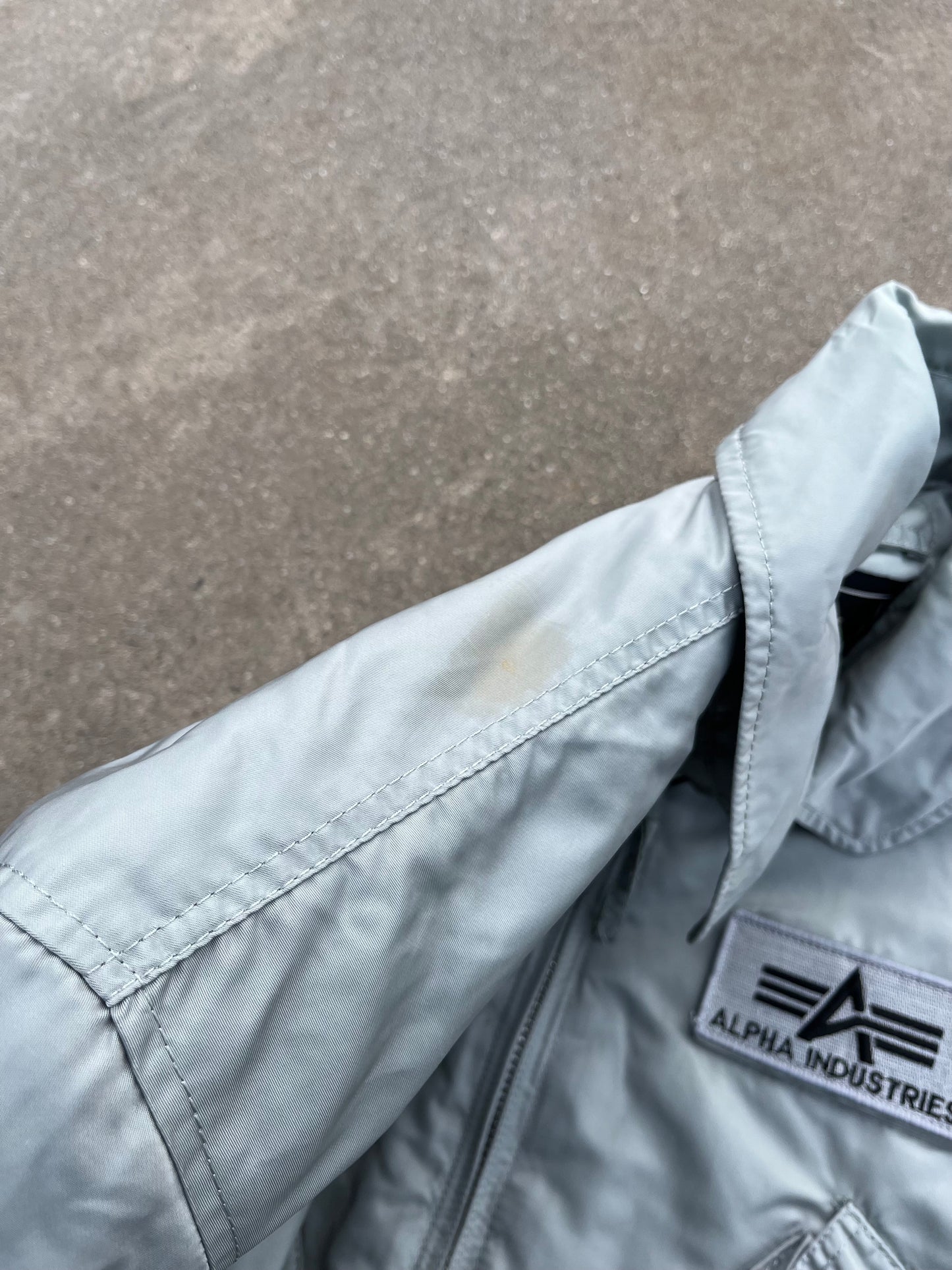 Alpha Industries silver bomber