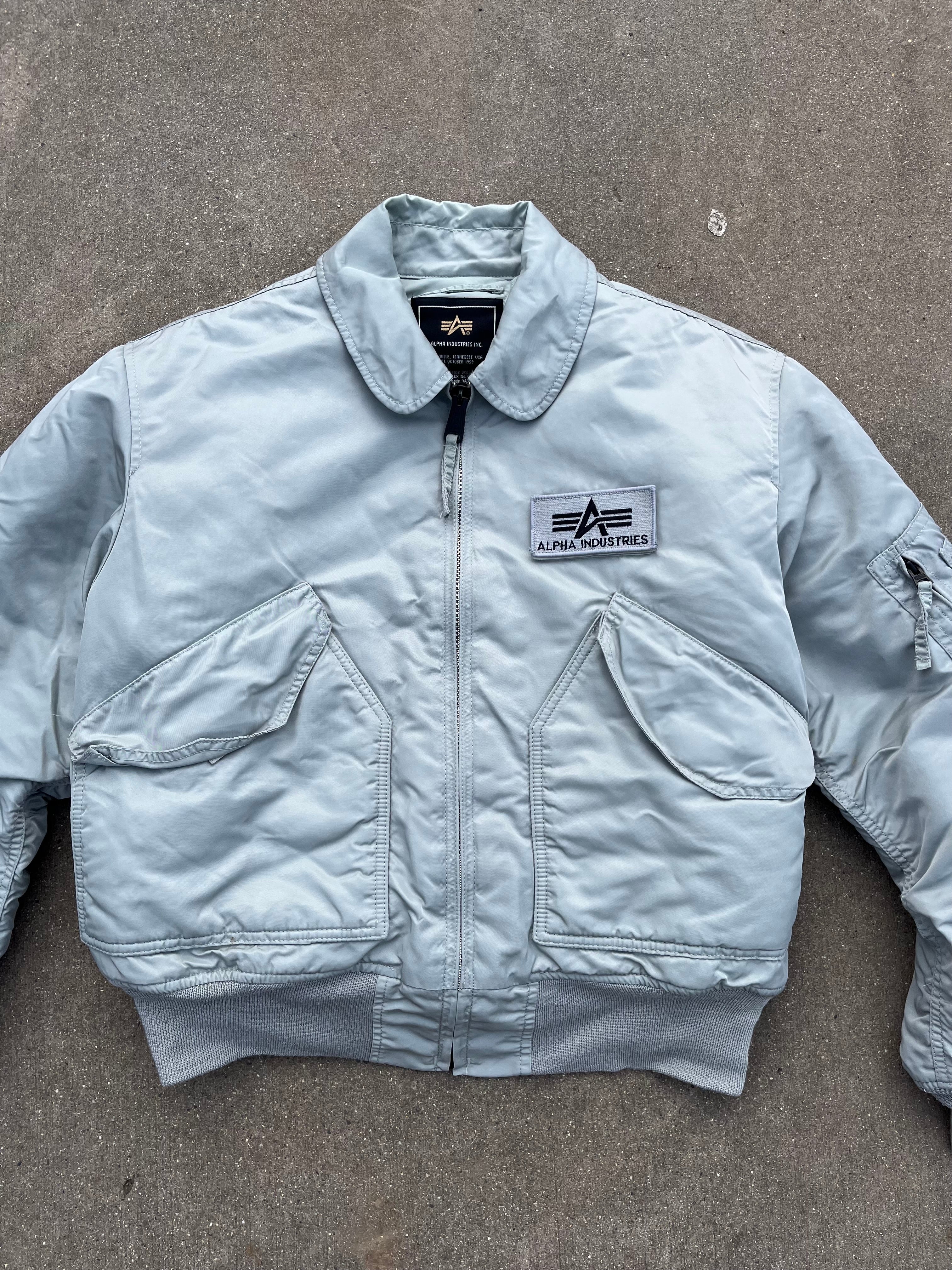 Alpha industries silver bomber best sale