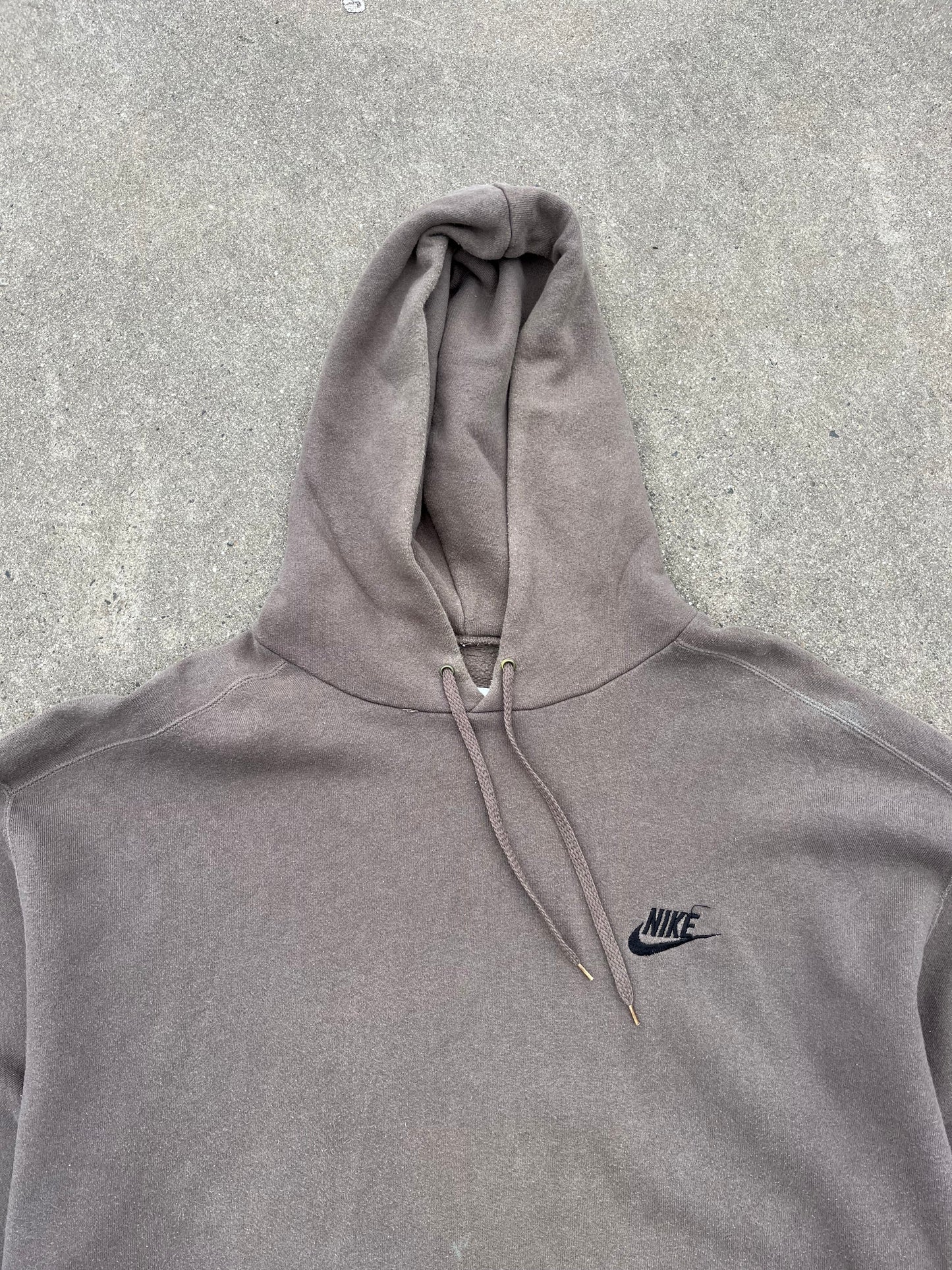 90‘s nike oversized hood chocolate