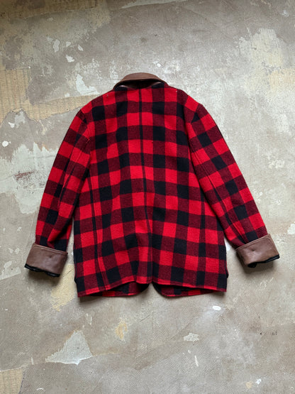 ROOTS made in Canada Buffallo Plaid Wool & Leather