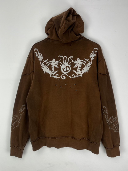 Y2K faded / sun bleached zip hoodie