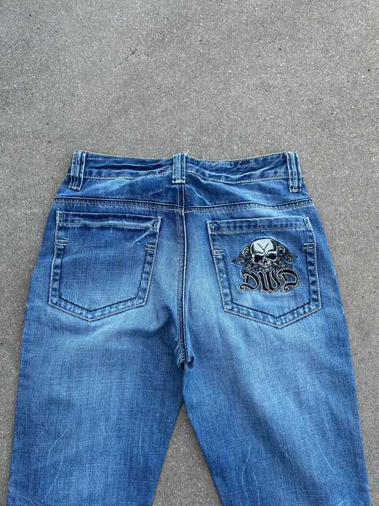 Embroidered baggy jeans