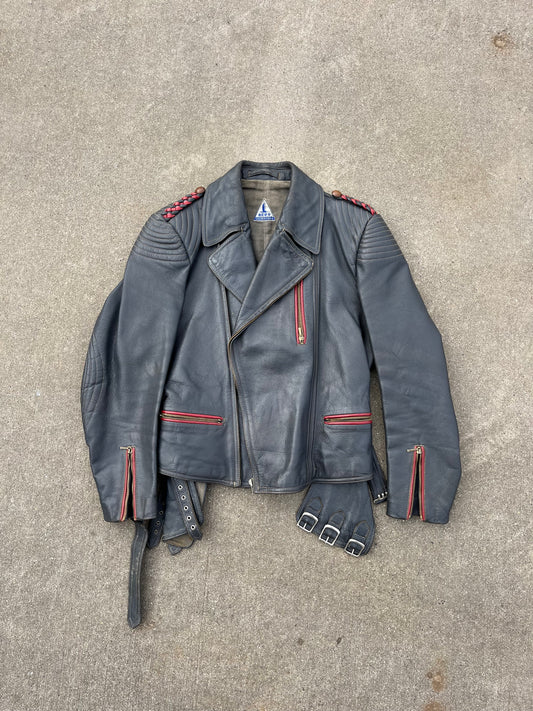 Aero vintage leather biker jacket