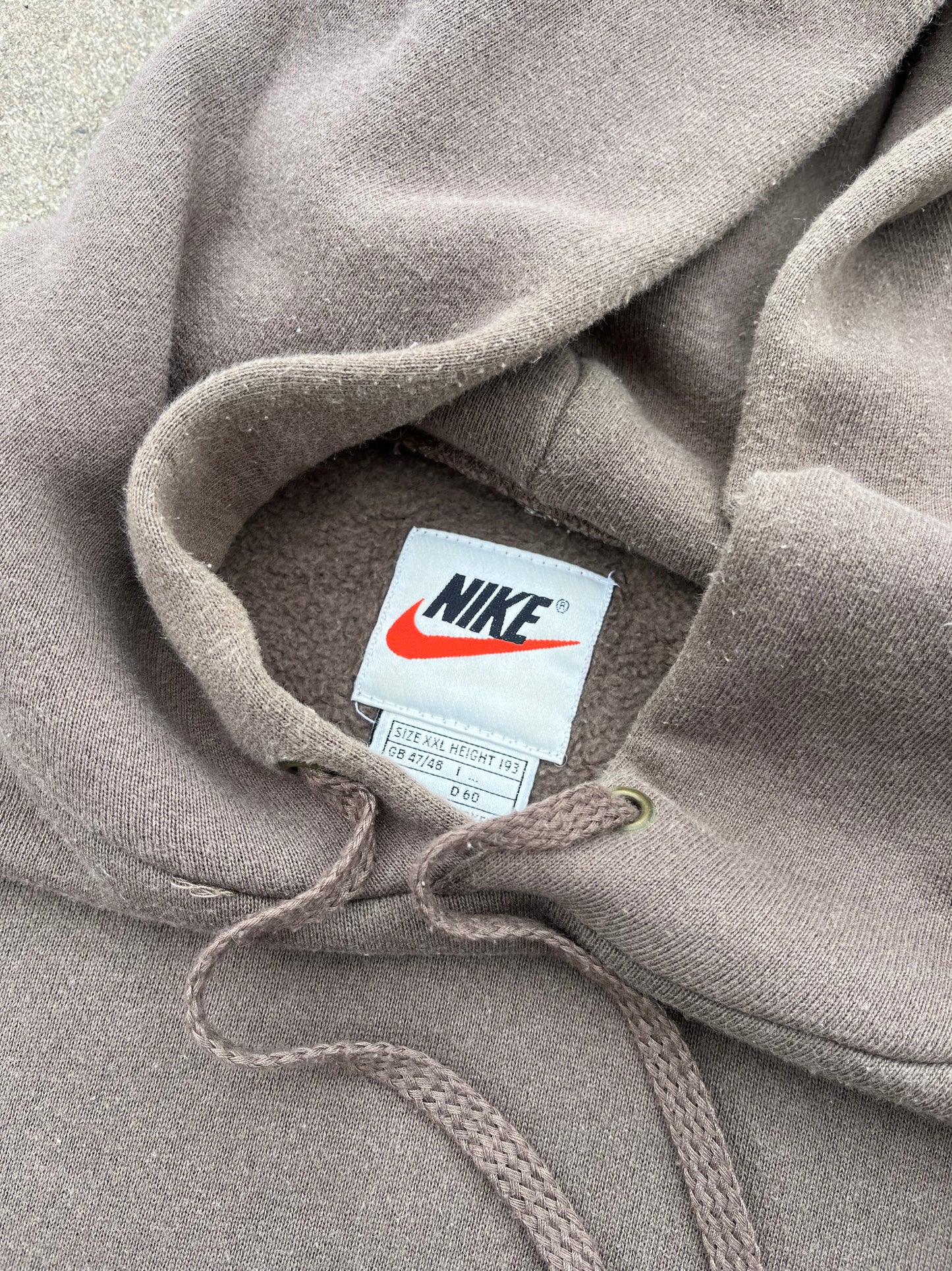 90‘s nike oversized hood chocolate