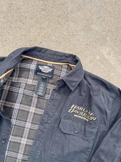 Harley Davidson lined shirt